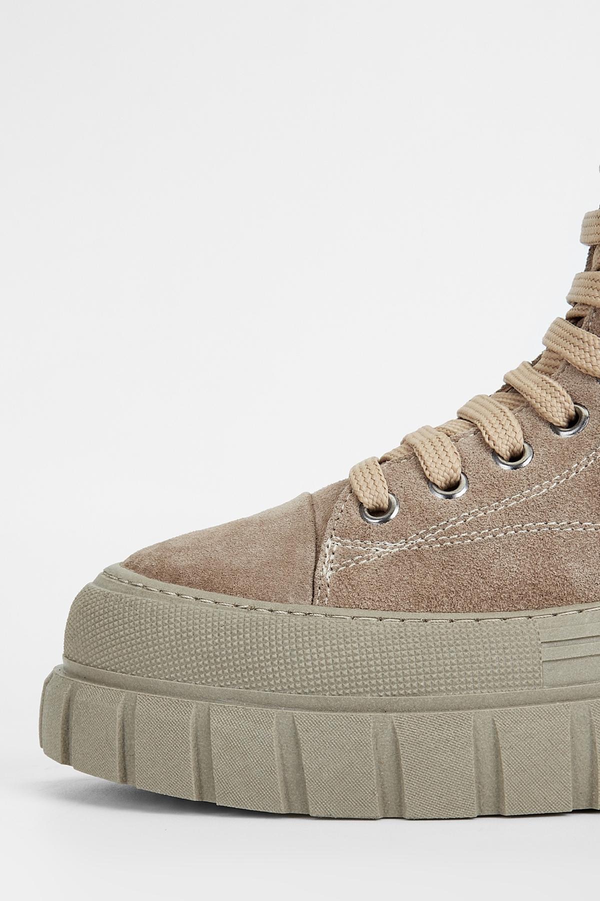 Valmenti Kadın Hakiki Deri Vizon Süet Düz Bot