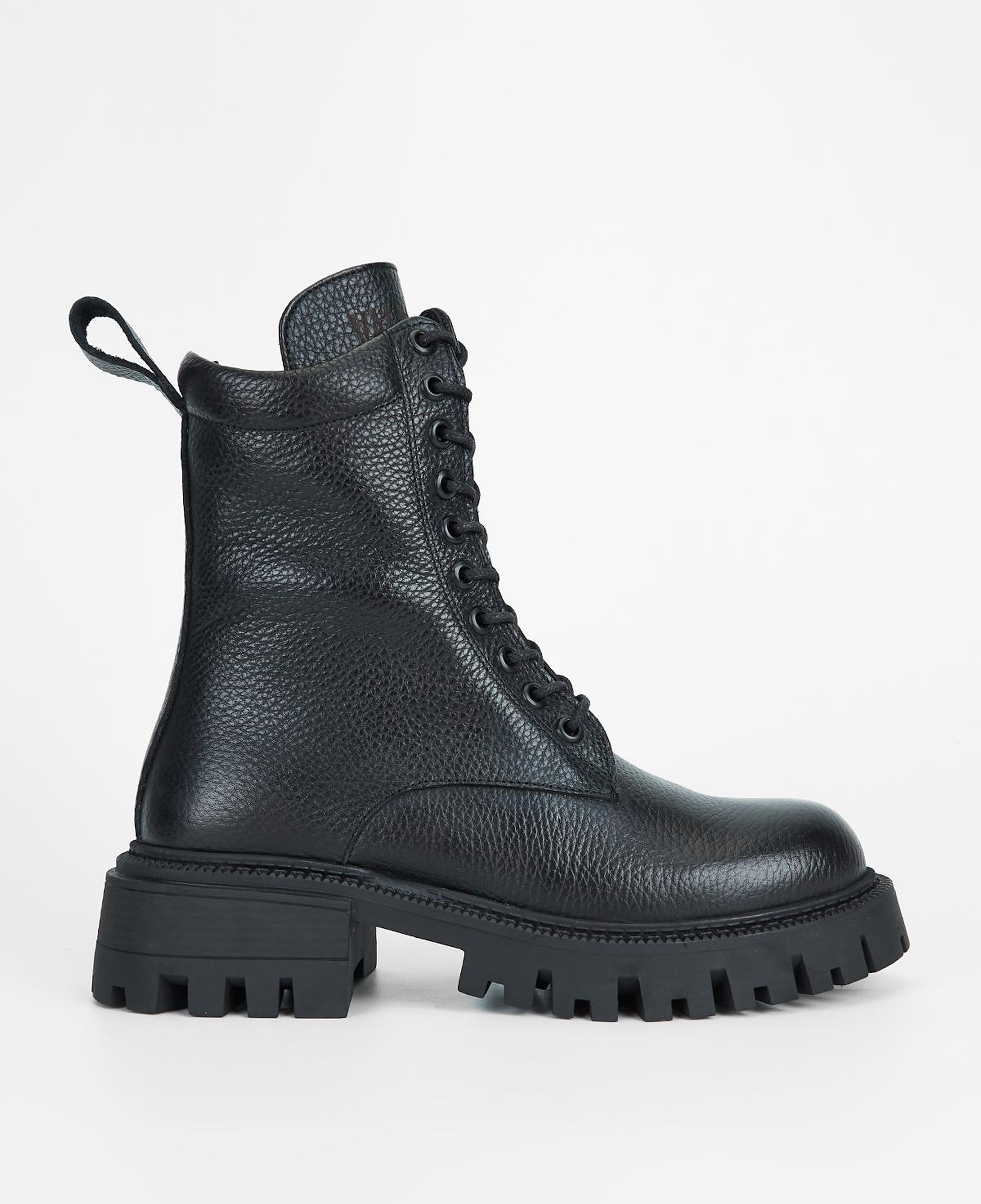 Valmenti Kadın Hakiki Deri Siyah Floter Düz Bot