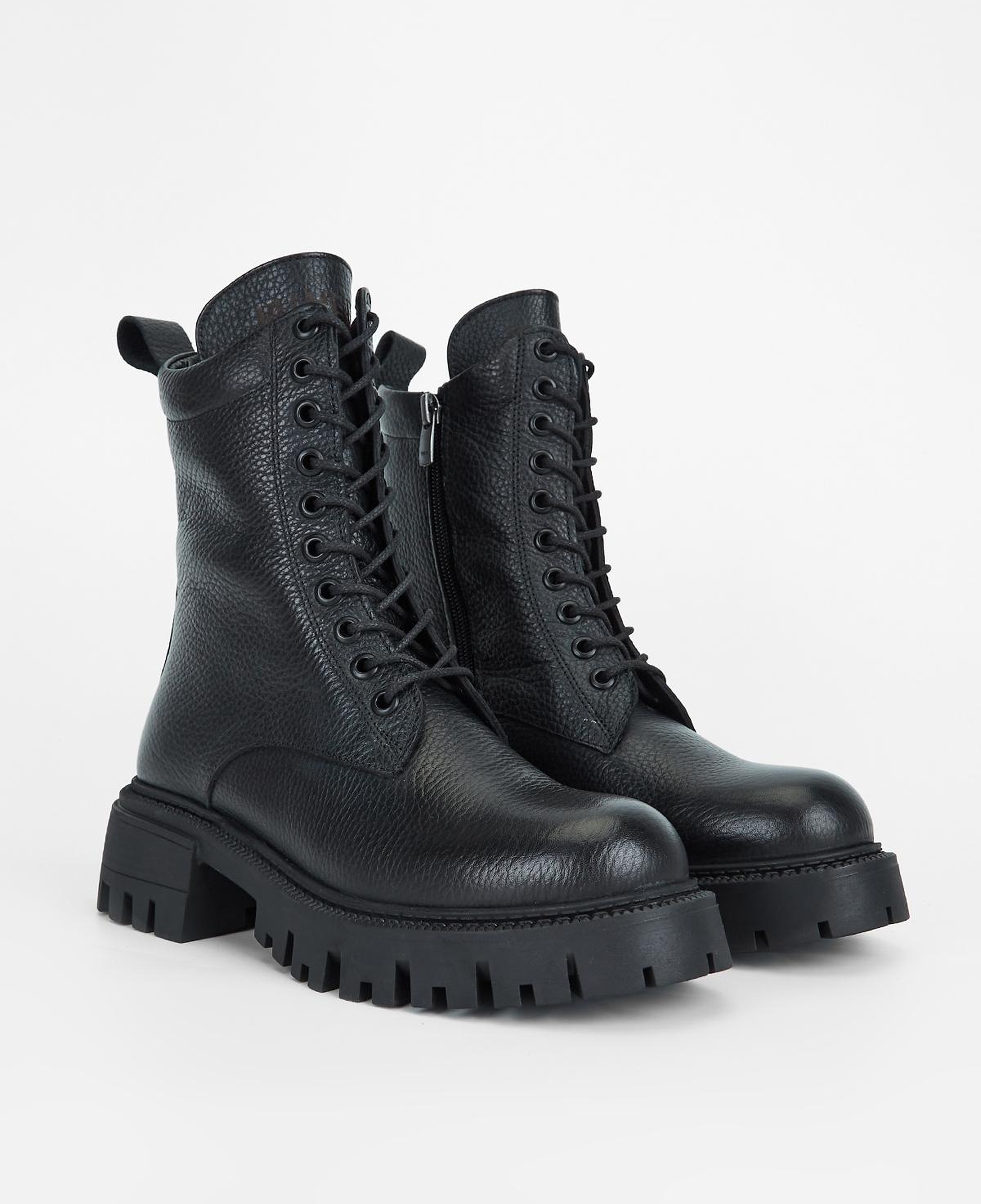 Valmenti Kadın Hakiki Deri Siyah Floter Düz Bot