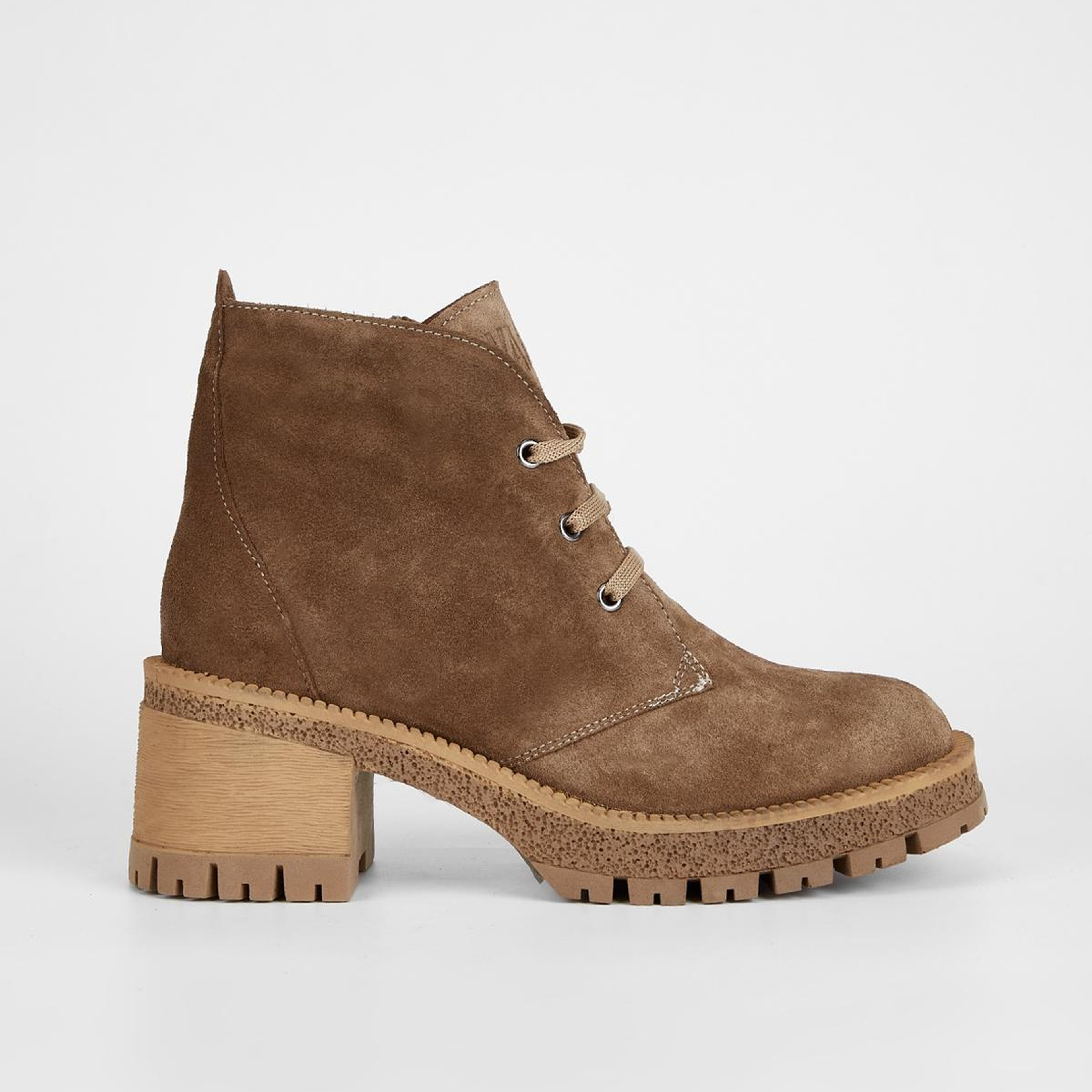 Valmenti Kadın Hakiki Deri Tütün Süet Topuklu Bot