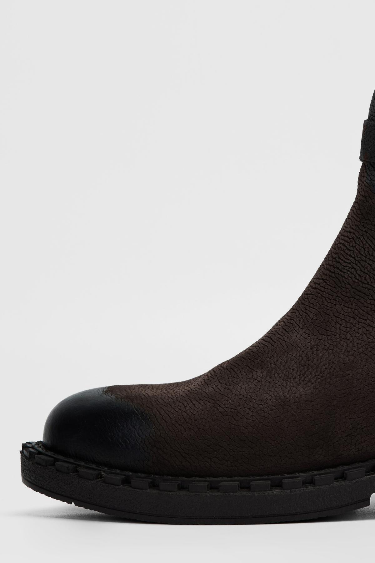 Valmenti Kadın Hakiki Deri Kahverengi Nubuk Düz Bot