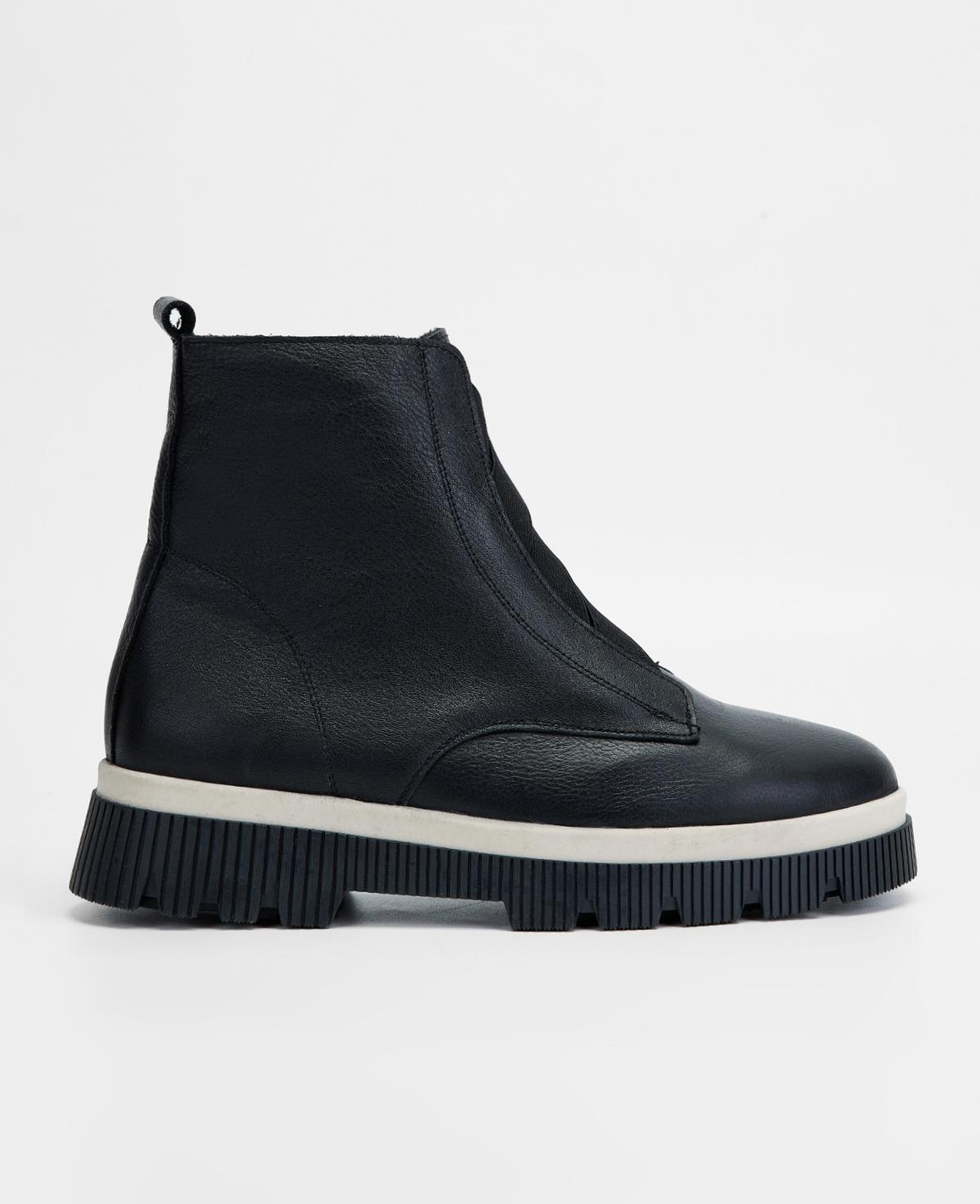 Valmenti Kadın Hakiki Deri Siyah Floter Düz Bot