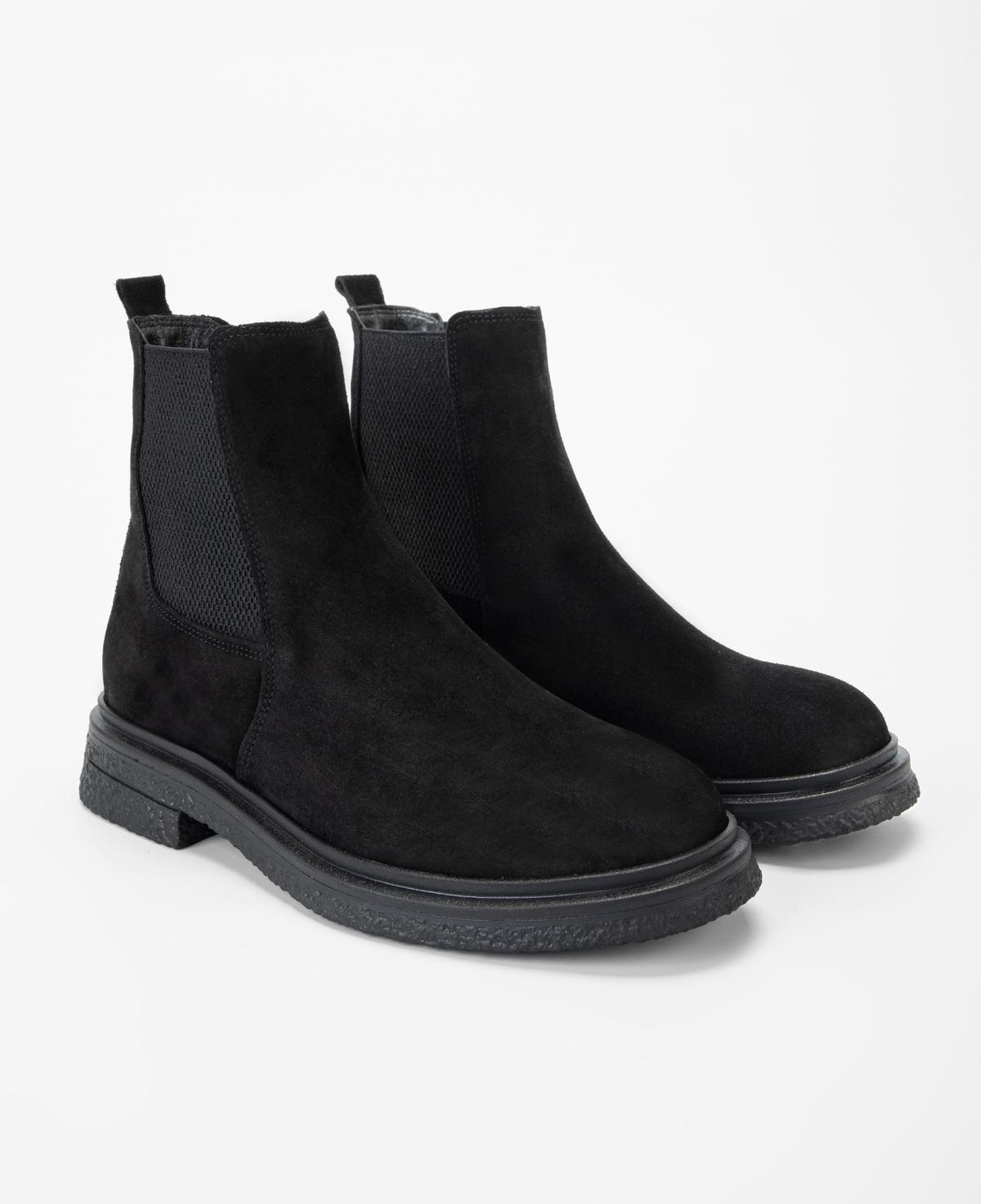 Valmenti Kadın Hakiki Deri Siyah Süet Düz Bot