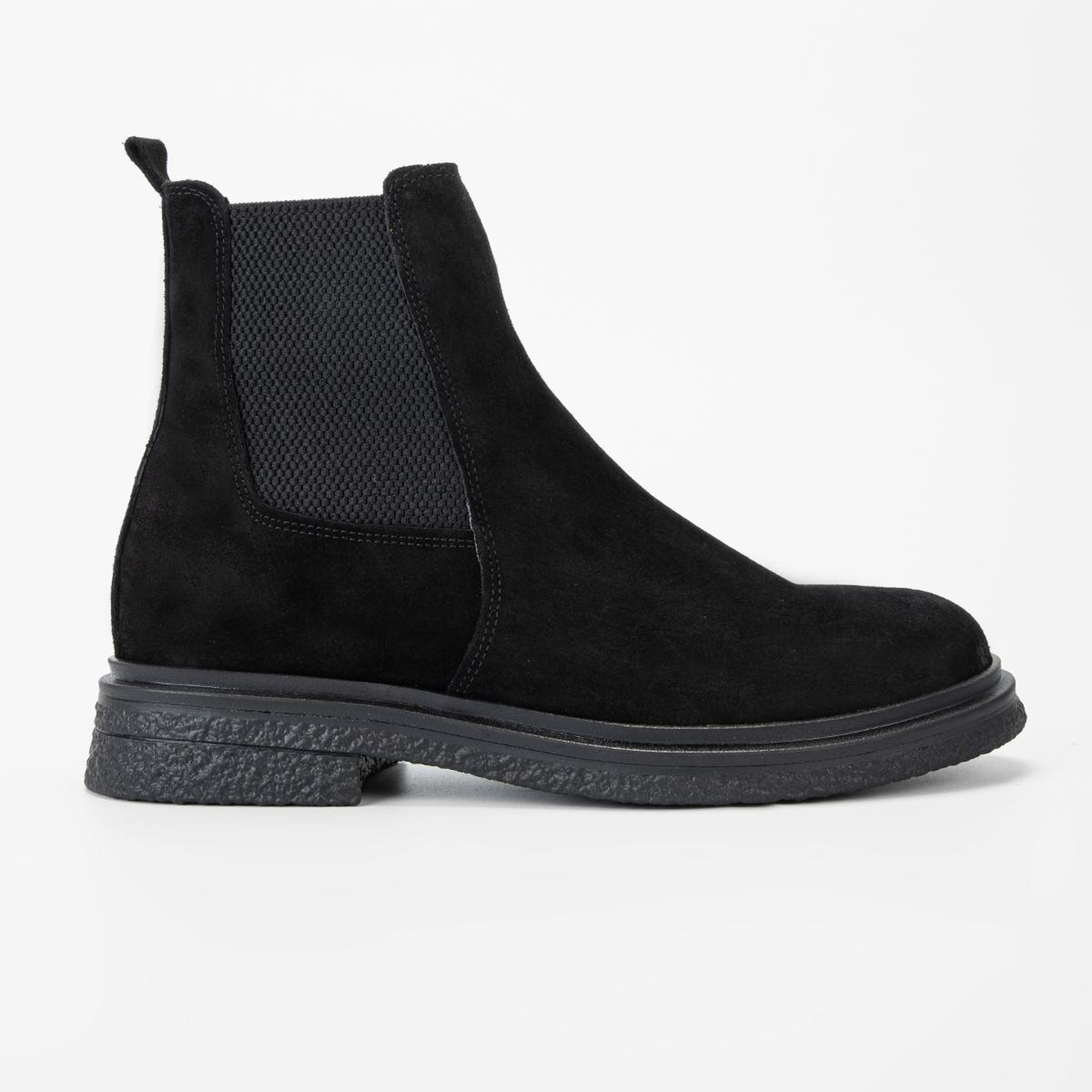 Valmenti Kadın Hakiki Deri Siyah Süet Düz Bot