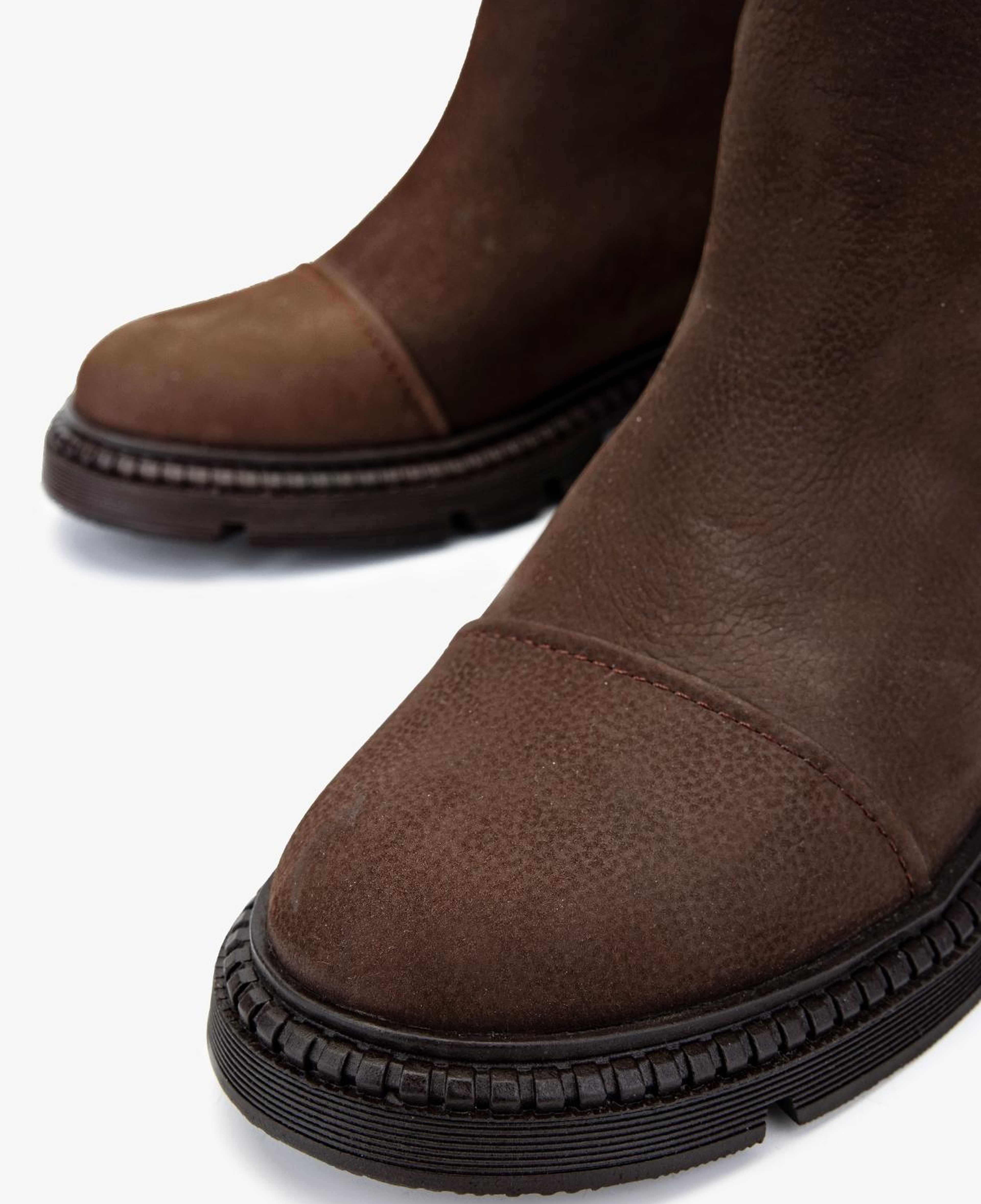 Valmenti Kadın Hakiki Deri Kahverengi Nubuk Düz Bot