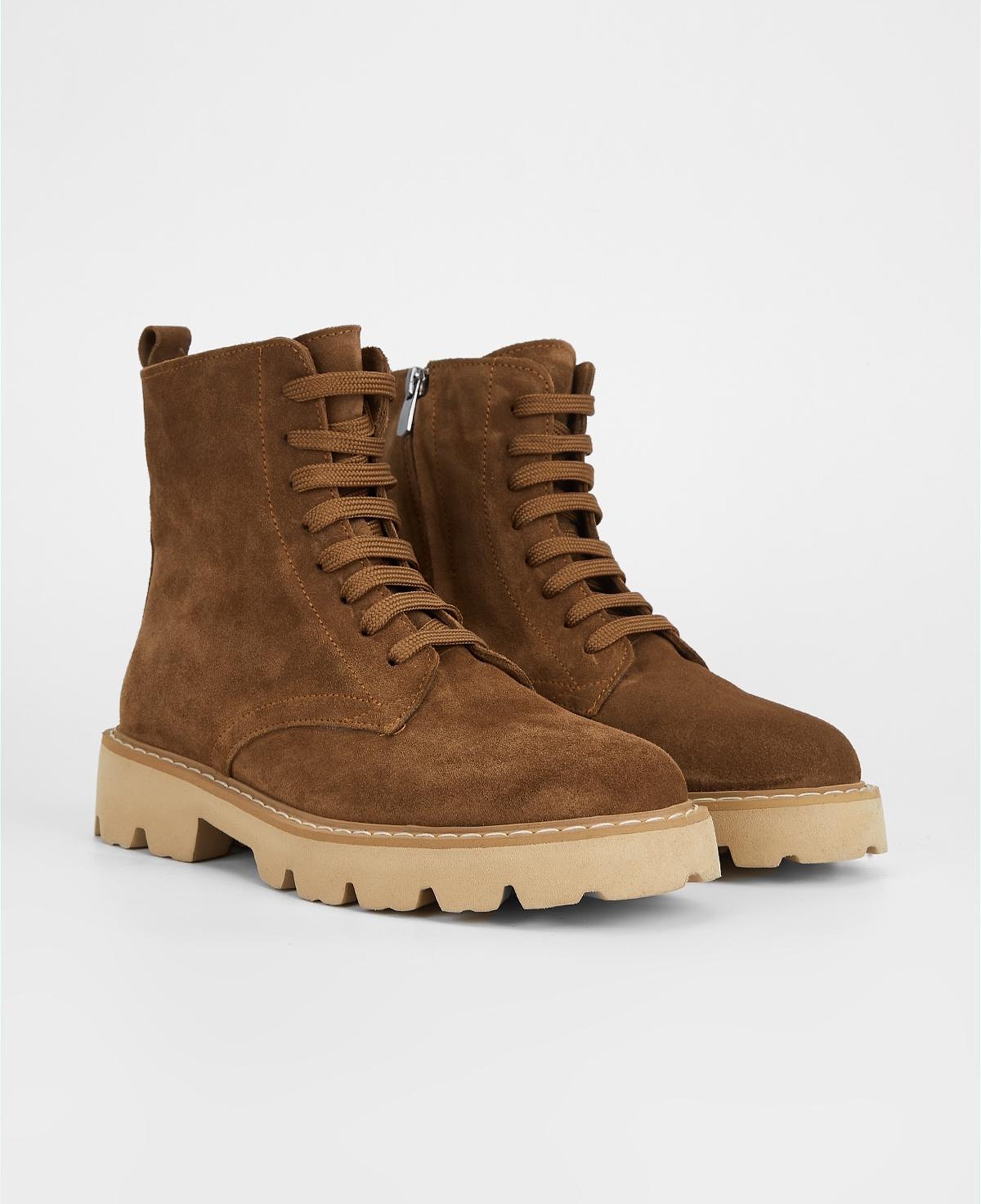 Valmenti Kadın Hakiki Deri Taba Süet Düz Bot