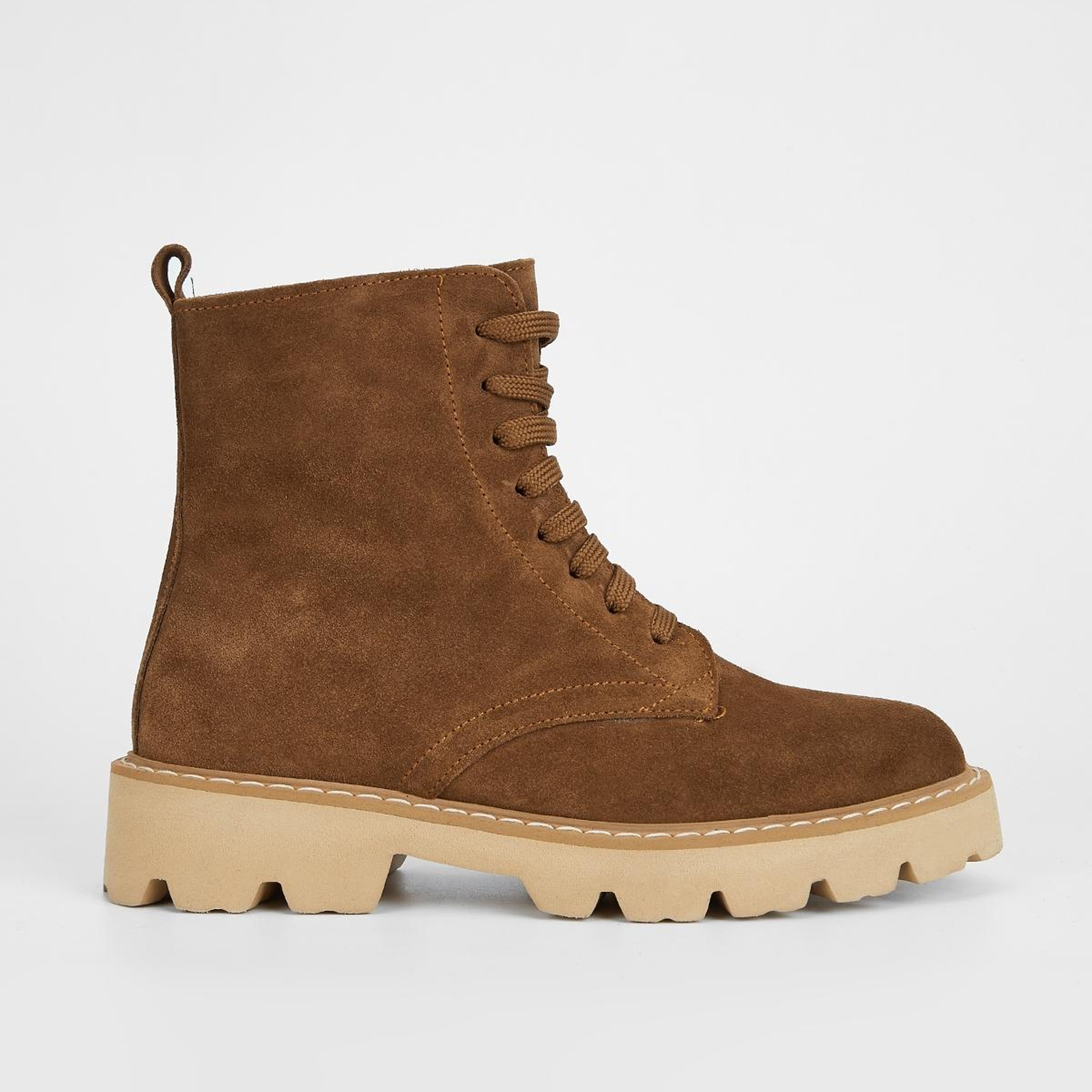 Valmenti Kadın Hakiki Deri Taba Süet Düz Bot