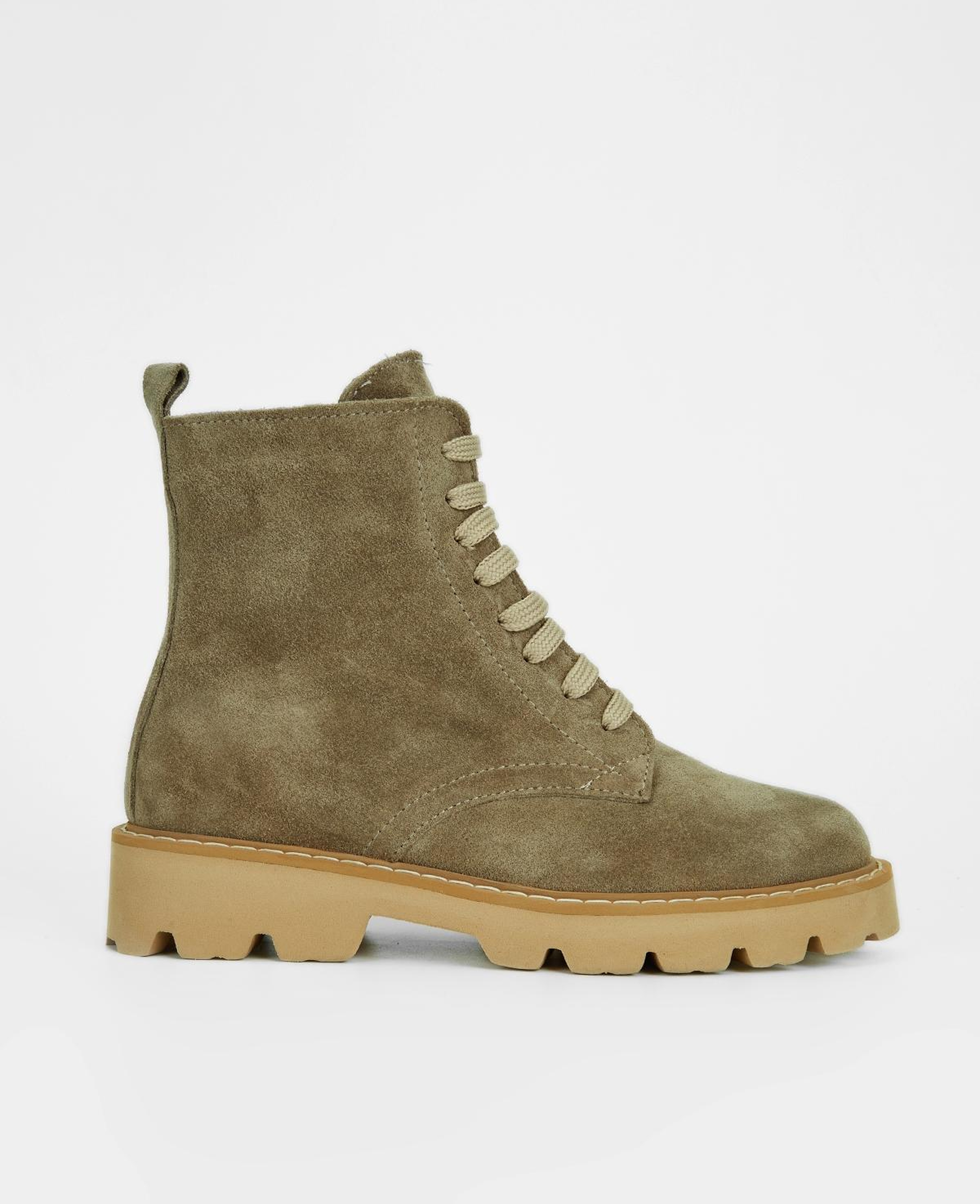 Valmenti Kadın Hakiki Deri Bej Süet Düz Bot