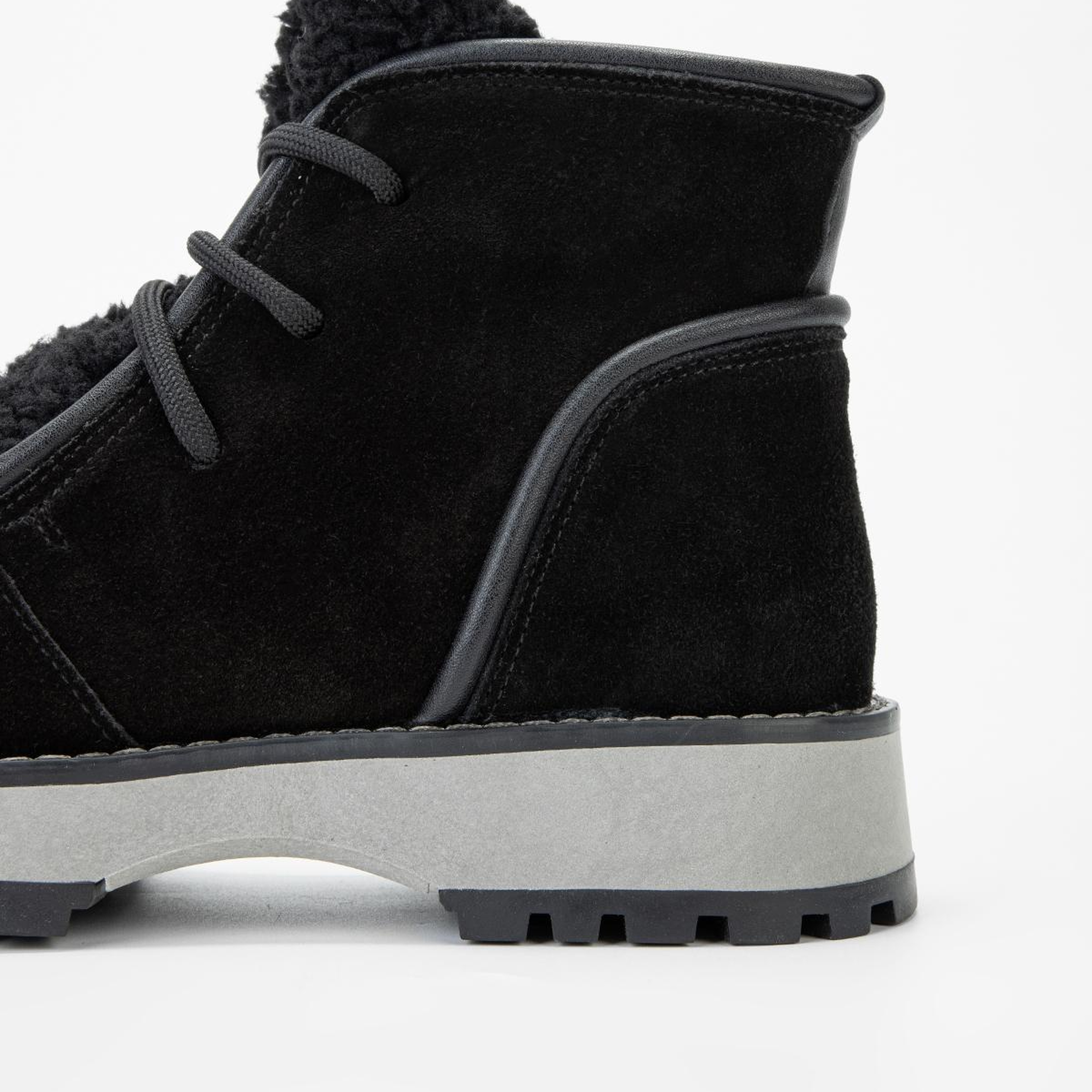 Valmenti Kadın Hakiki Deri Siyah Süet Düz Bot