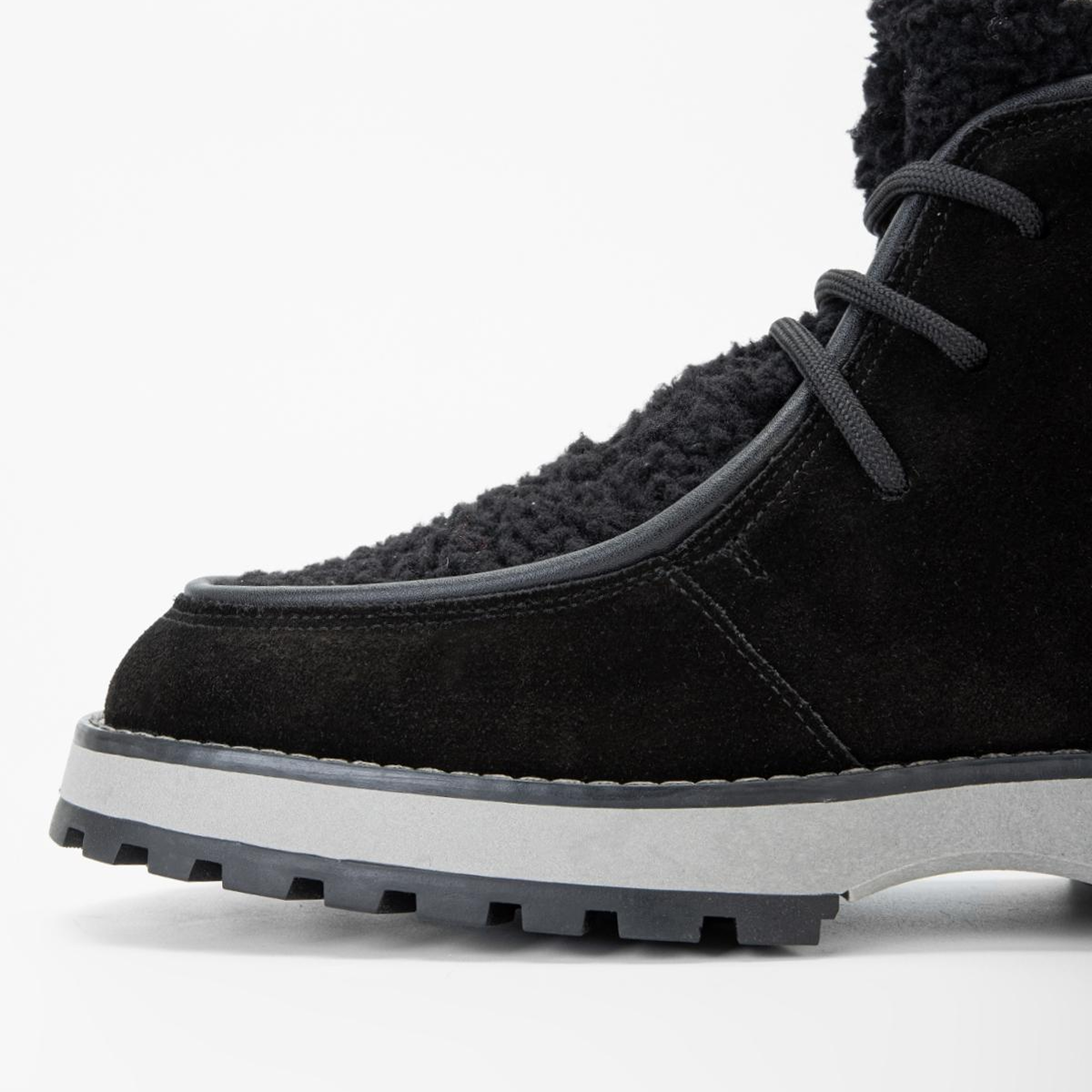 Valmenti Kadın Hakiki Deri Siyah Süet Düz Bot