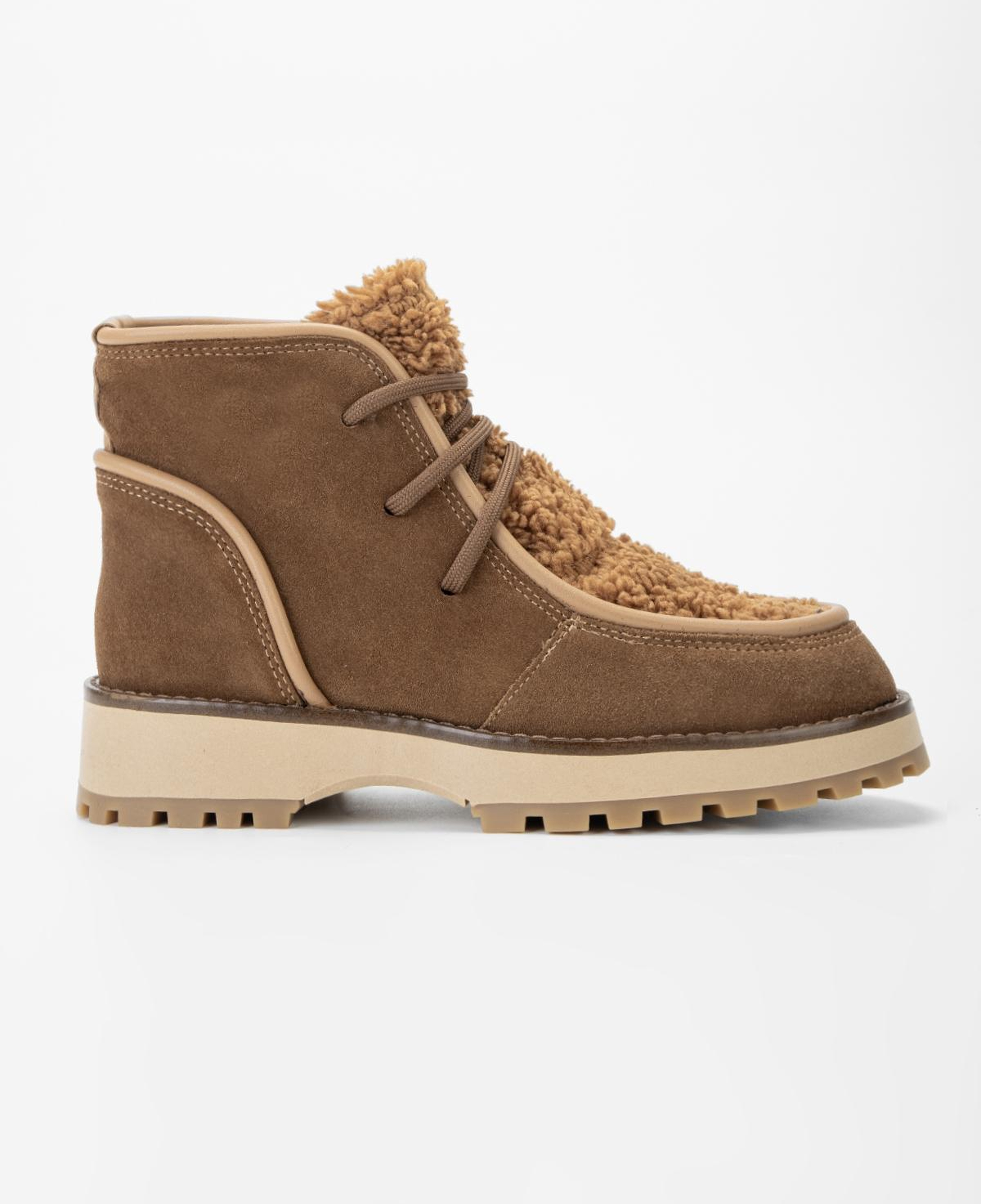 Valmenti Kadın Hakiki Deri Taba Süet Düz Bot