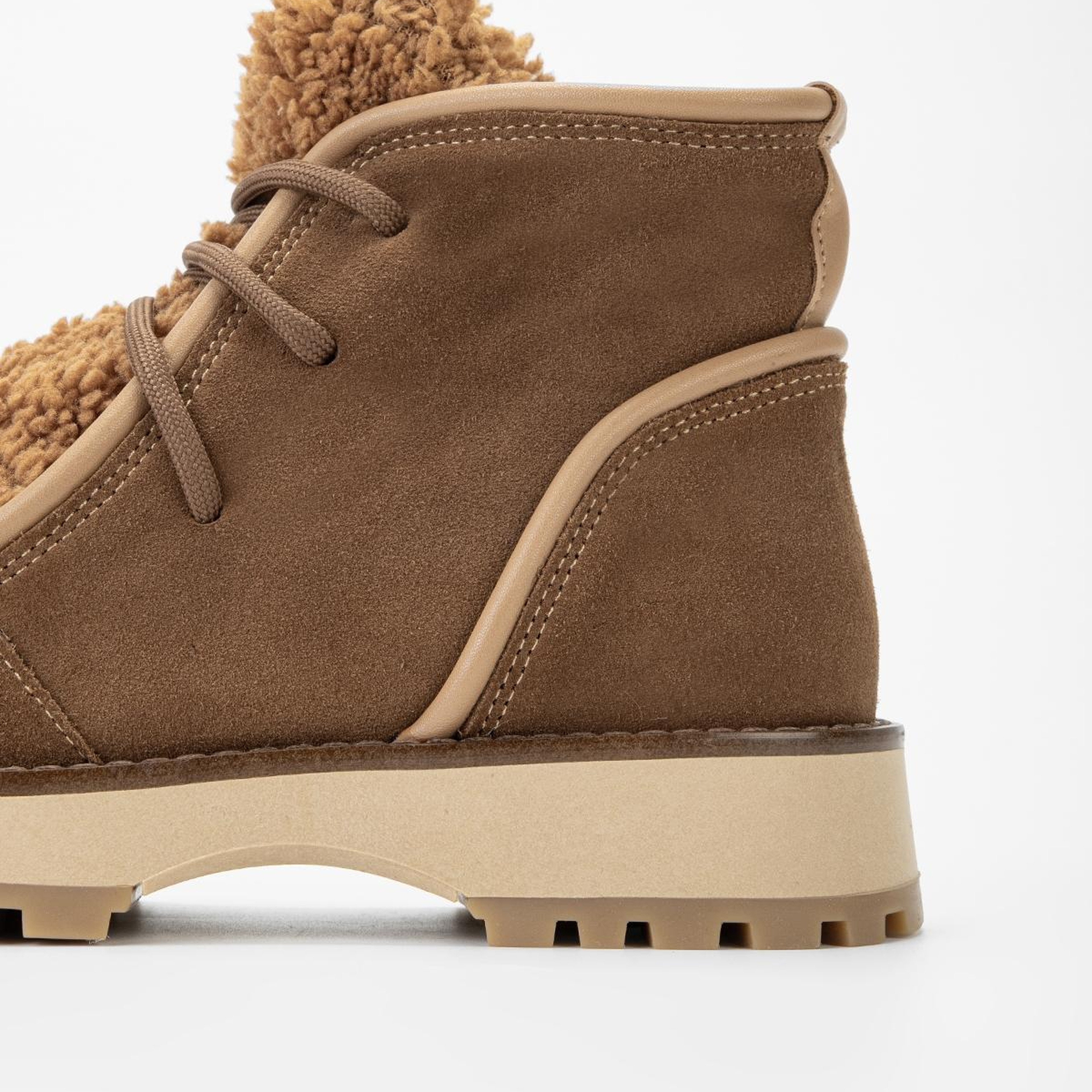 Valmenti Kadın Hakiki Deri Taba Süet Düz Bot