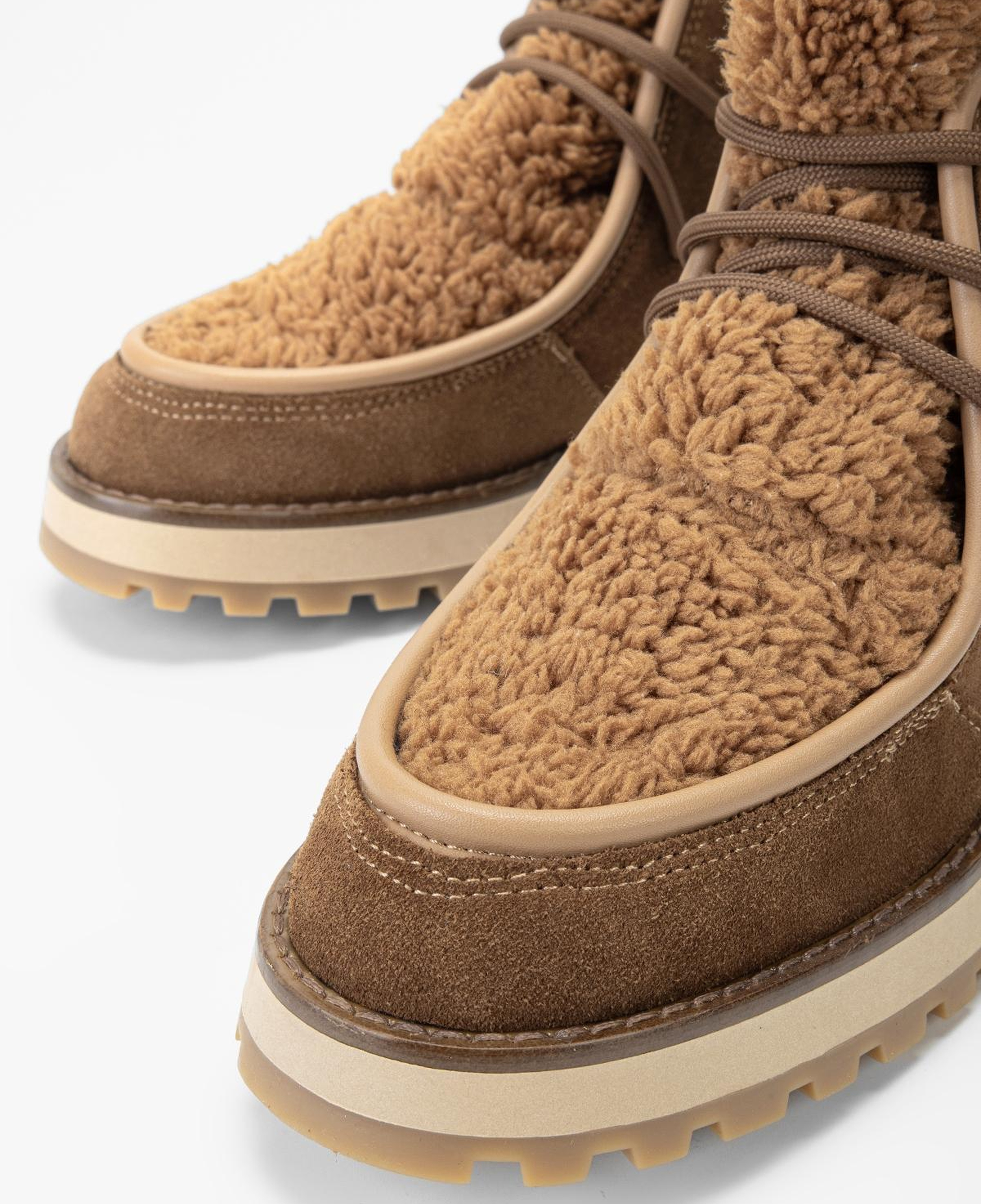 Valmenti Kadın Hakiki Deri Taba Süet Düz Bot