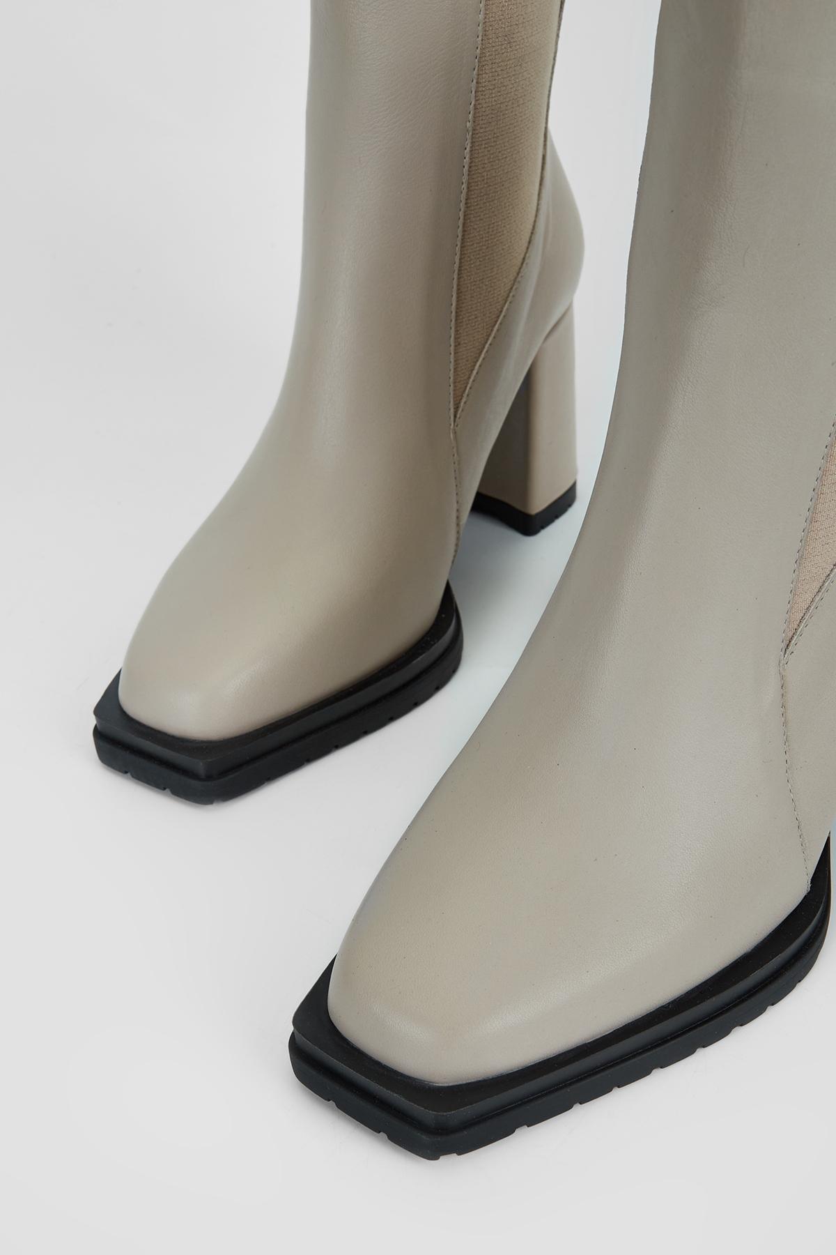 Valmenti Kadın Hakiki Deri Vizon Topuklu Bot