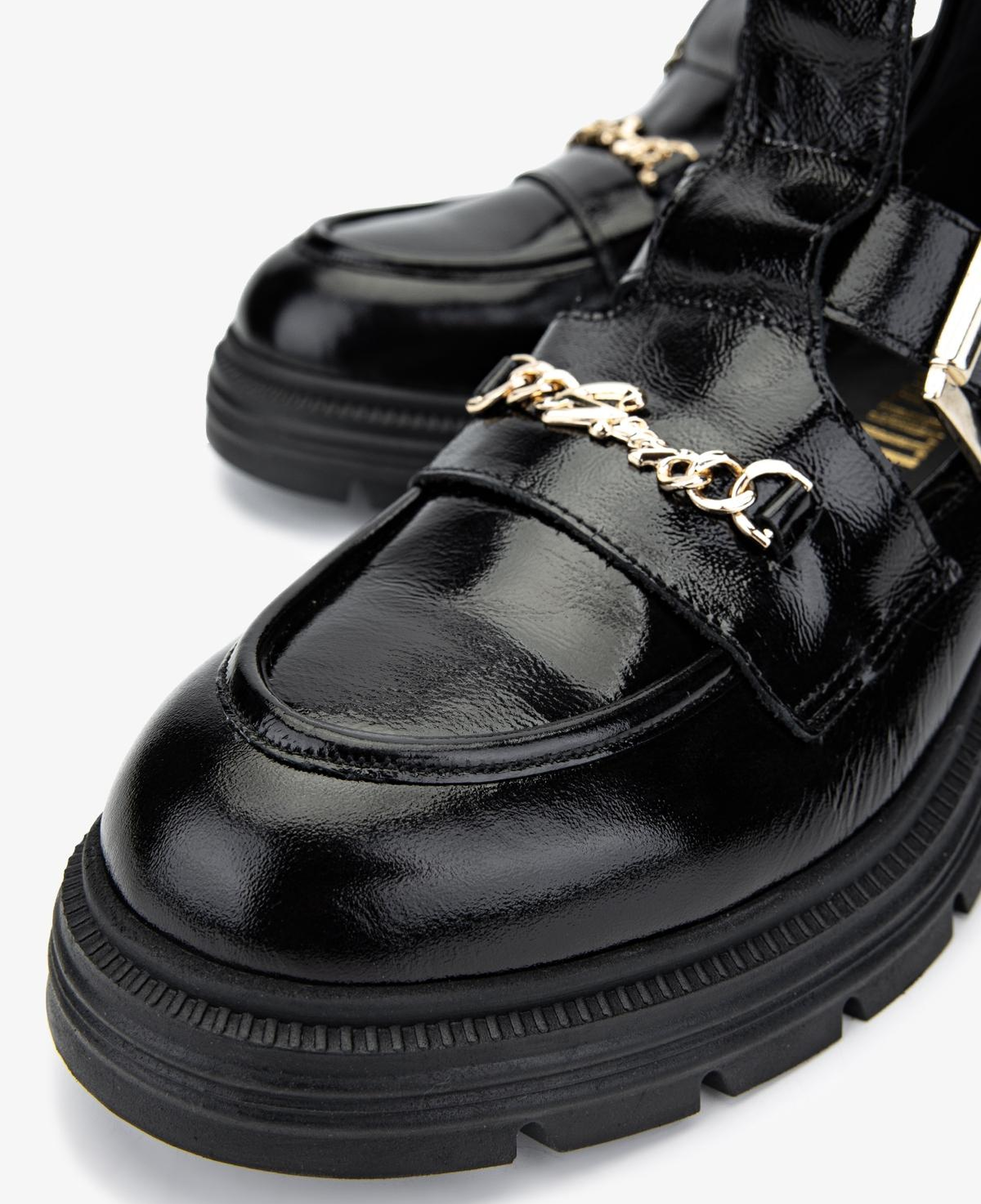 Valmenti Kadın Hakiki Deri Siyah Kırışık Rugan Düz Bot