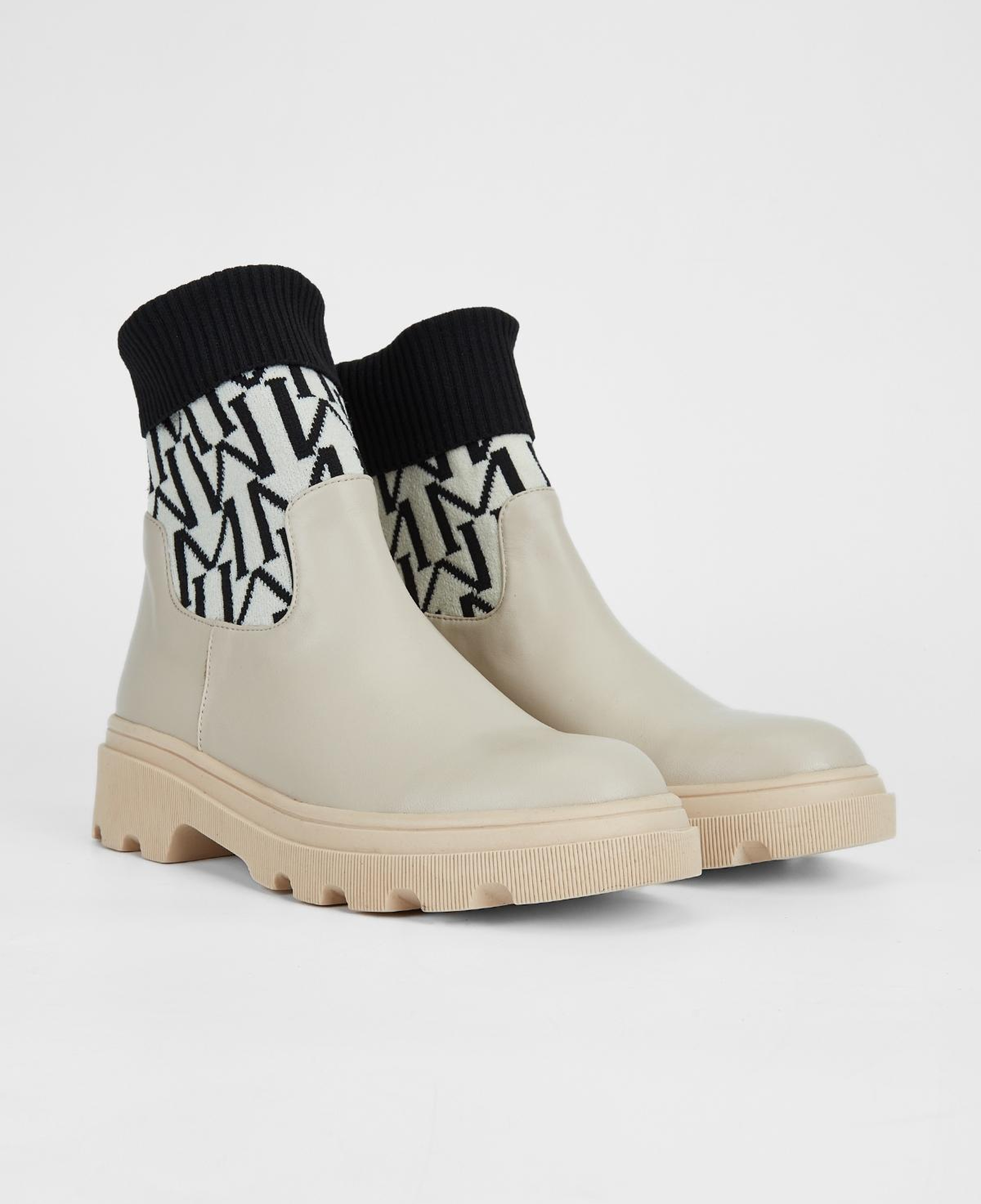 Valmenti Kadın Hakiki Deri Bej Düz Bot