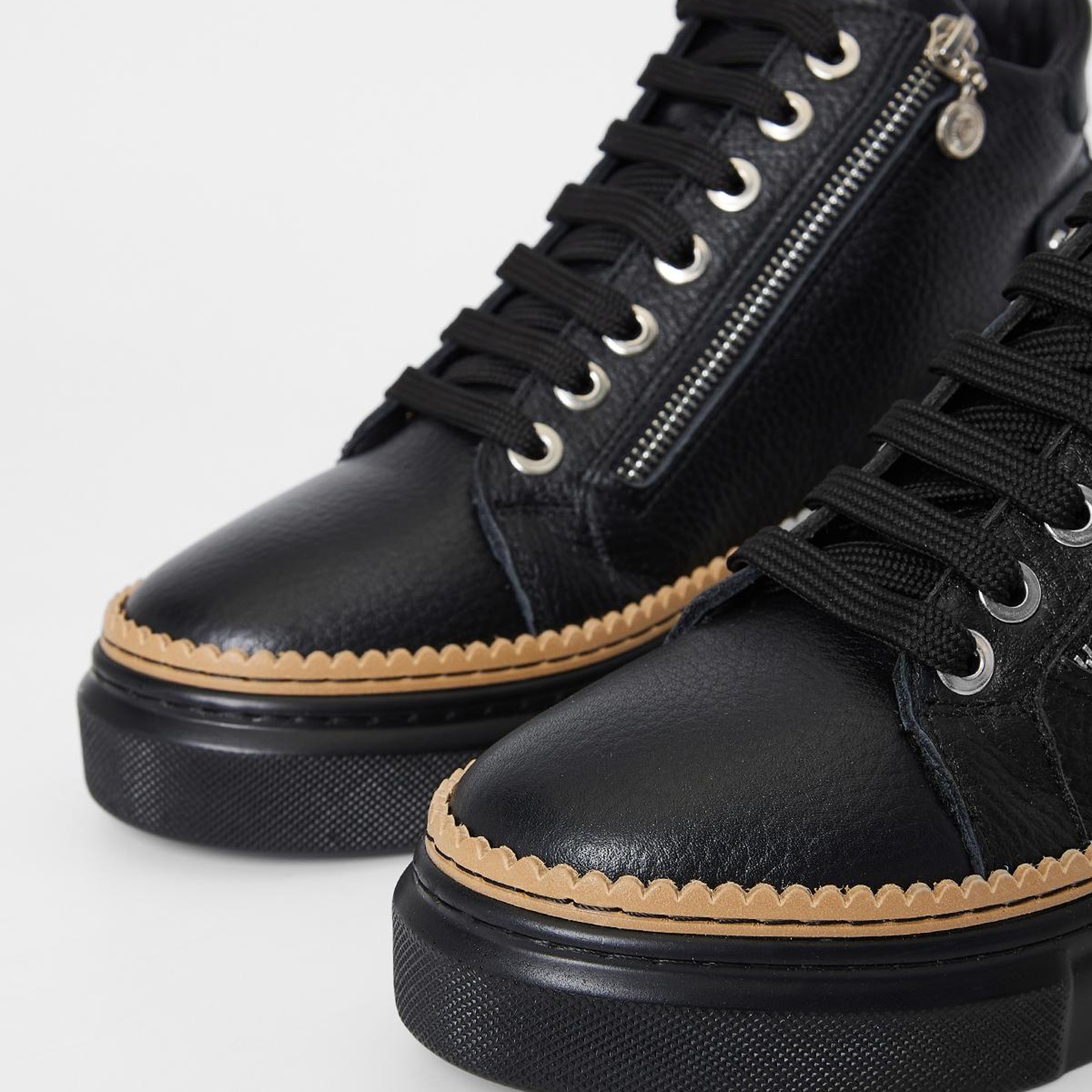 Valmenti Kadın Hakiki Deri Siyah Floter Düz Bot