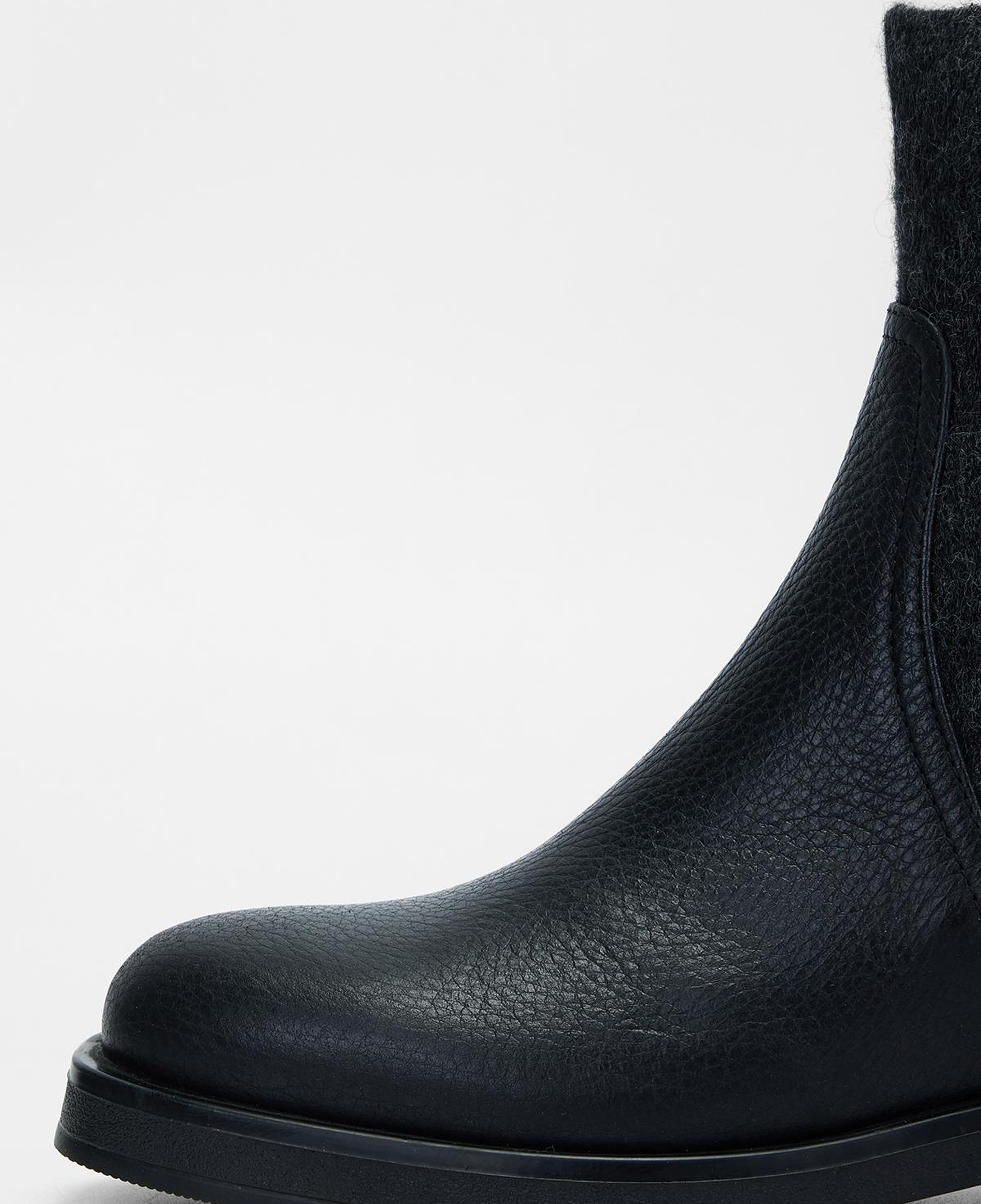 Valmenti Kadın Hakiki Deri Siyah Floter Düz Bot