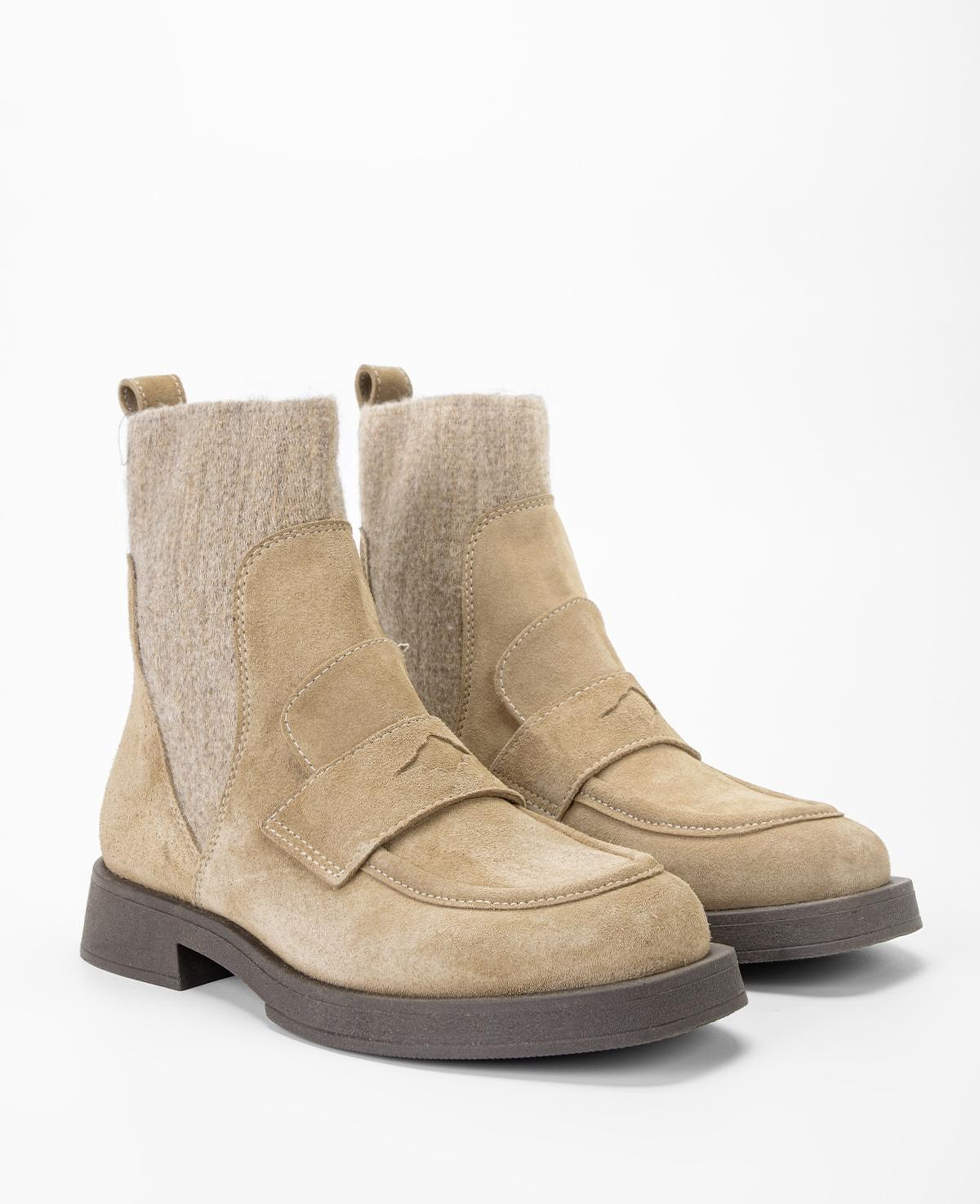 Valmenti Kadın Hakiki Deri Vizon Süet Düz Bot