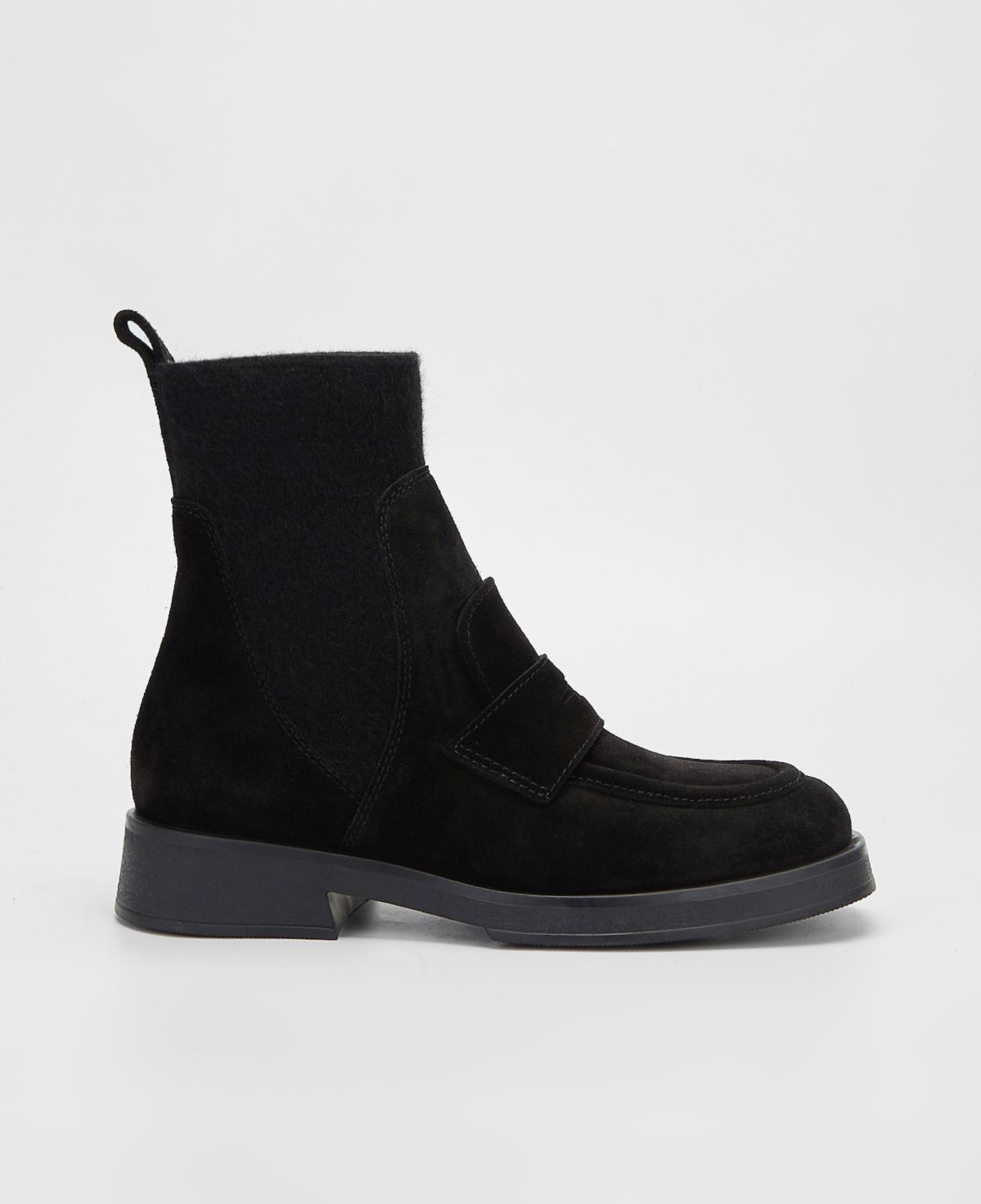 Valmenti Kadın Hakiki Deri Siyah Süet Düz Bot