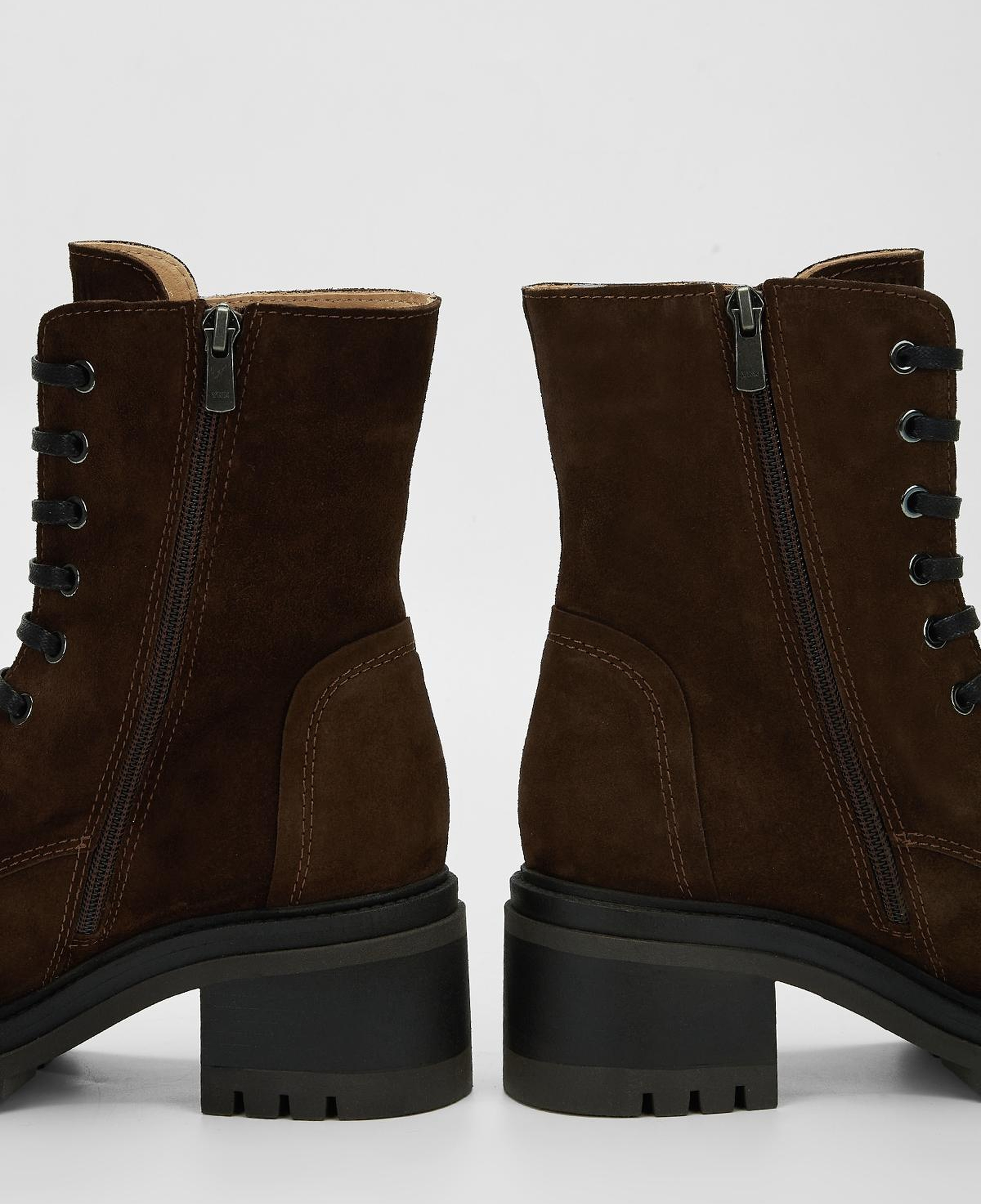 Valmenti Kadın Hakiki Deri Kahverengi Süet Topuklu Bot