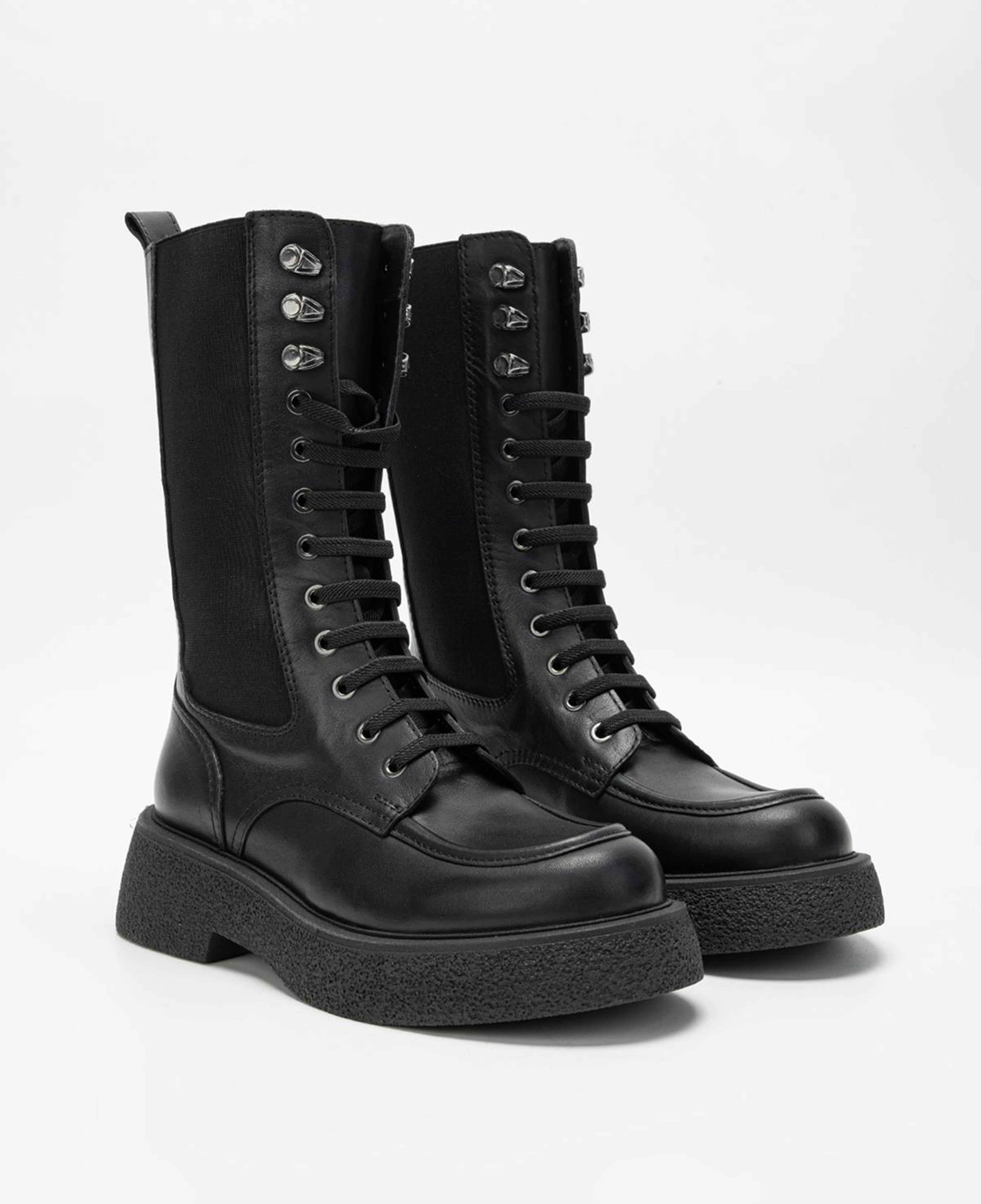 Valmenti Kadın Hakiki Deri Siyah Düz Bot