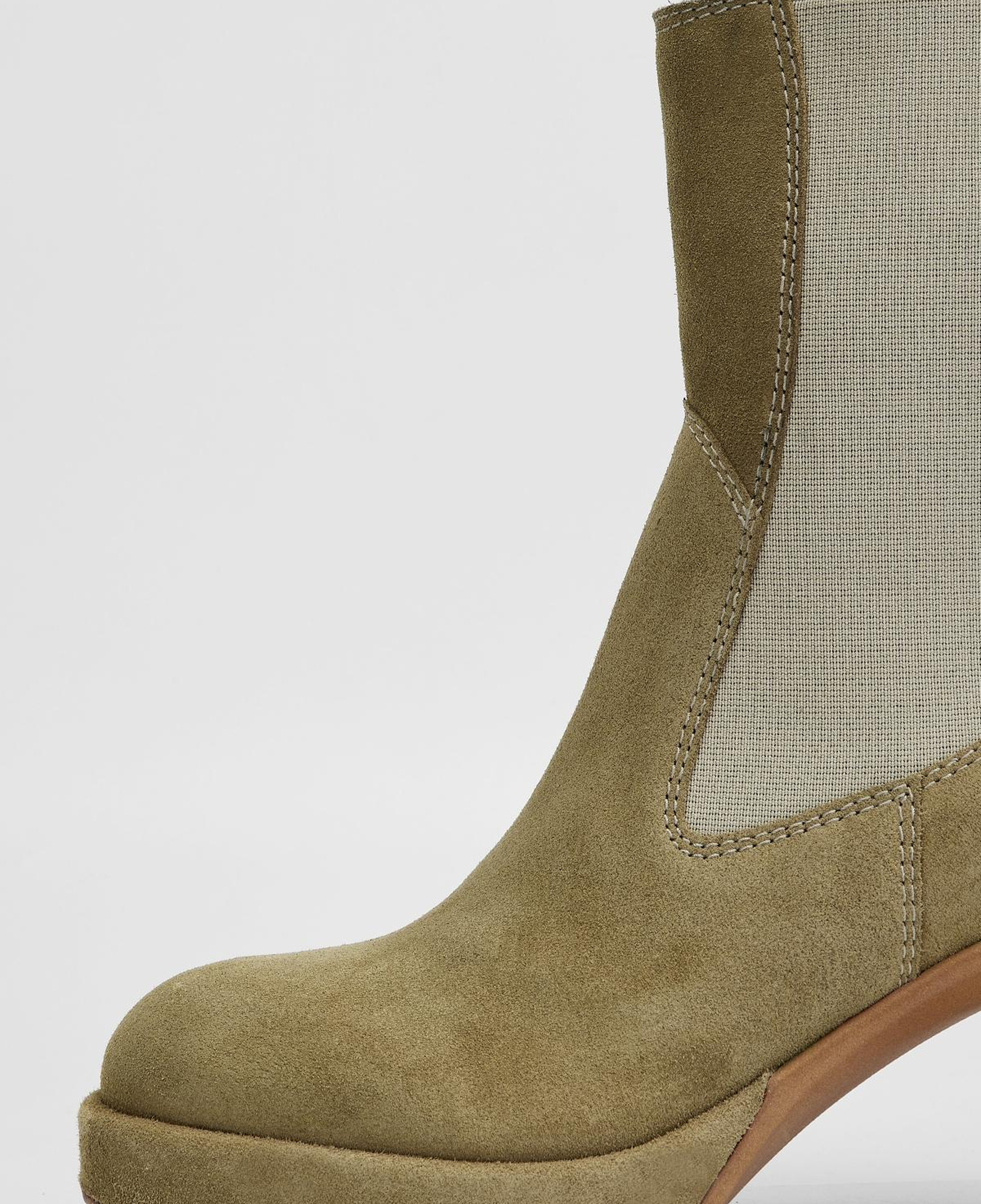 Valmenti Kadın Hakiki Deri Bej Süet Topuklu Bot