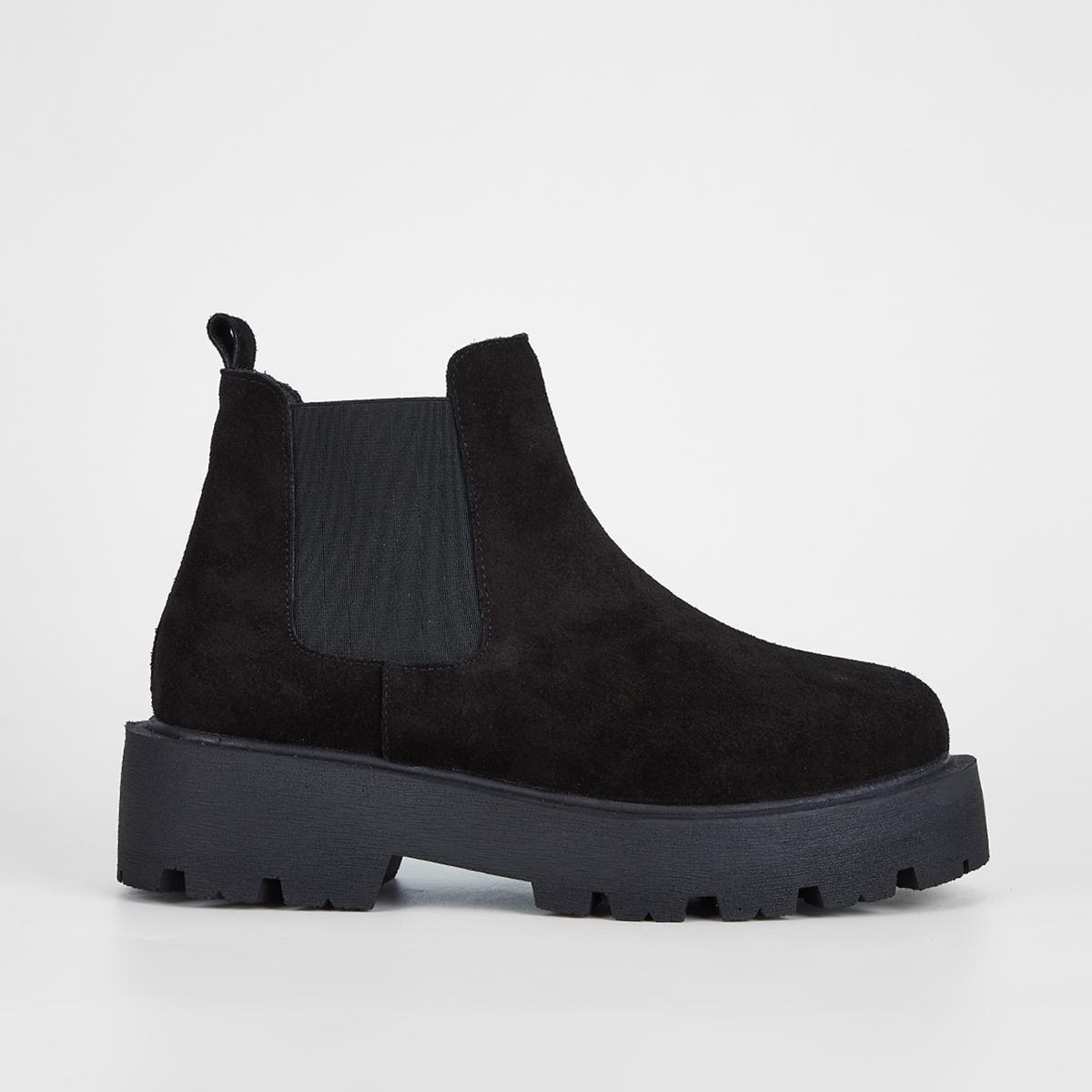 Valmenti Kadın Hakiki Deri Siyah Süet Düz Bot