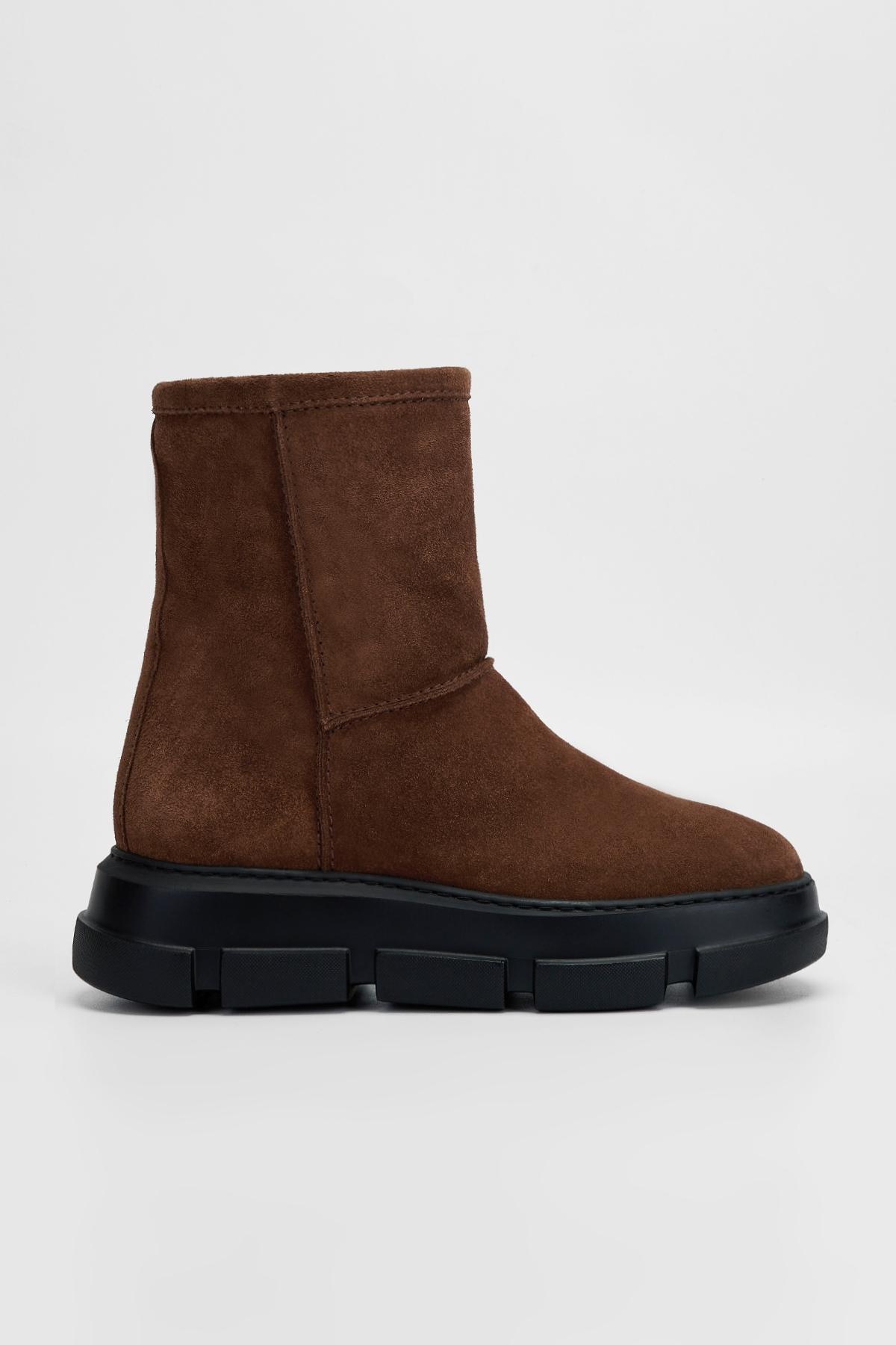 Valmenti Kadın Hakiki Deri Tütün Düz Bot