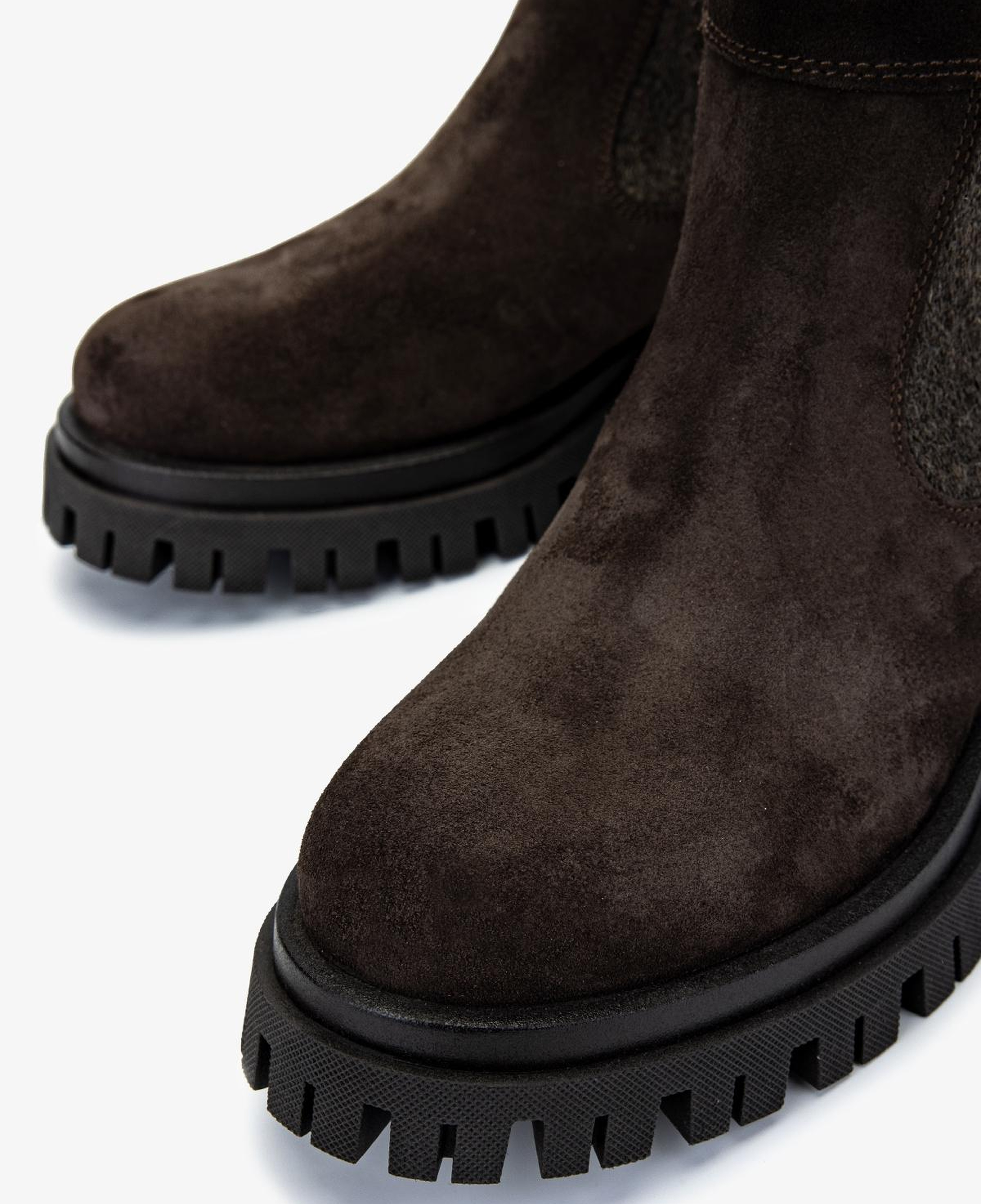 Valmenti Kadın Deri & Tekstil Gri Düz Bot