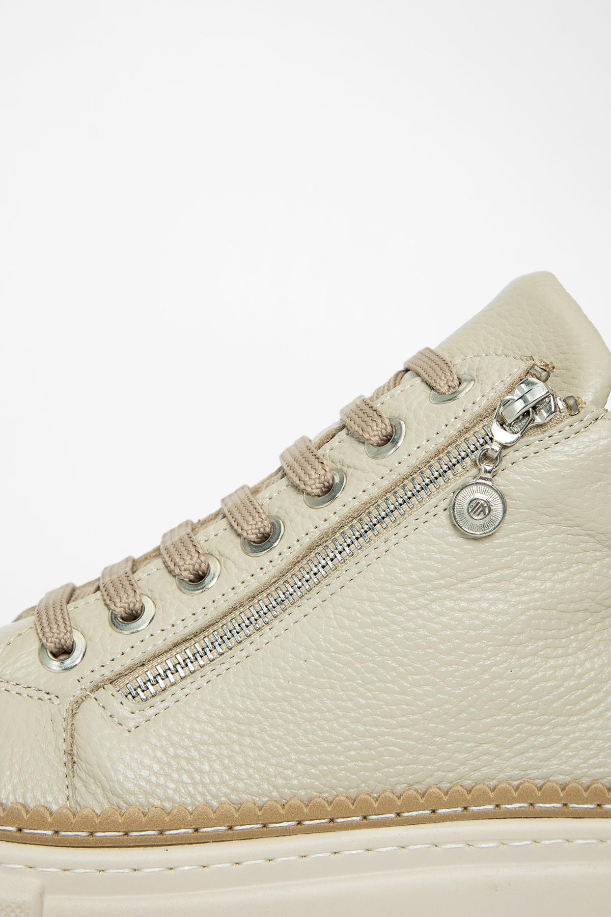 Valmenti Kadın Hakiki Deri Vizon Floter Düz Bot