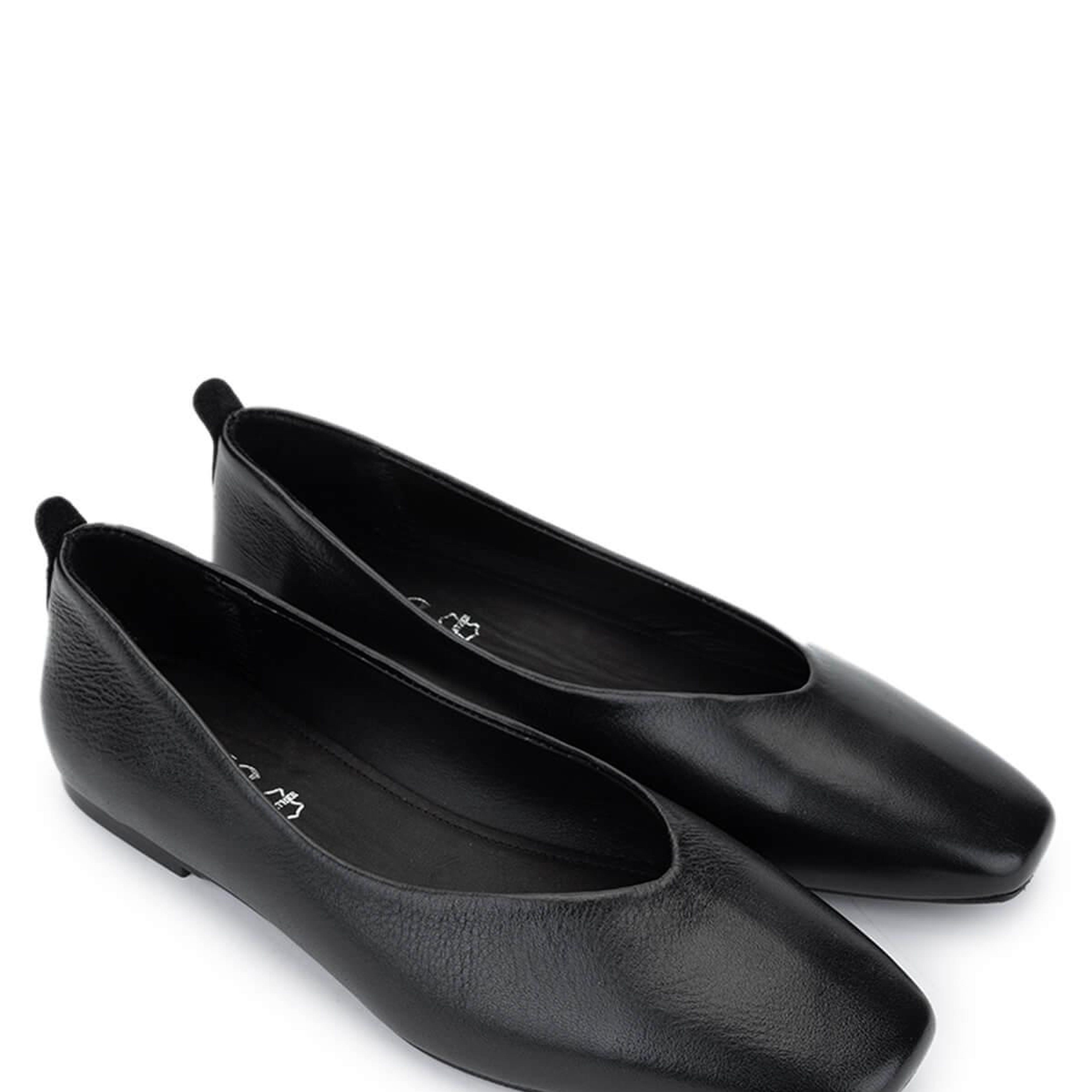 Tamer Tanca Kadın Hakiki Deri Siyah Deri Babet Ayakkabı