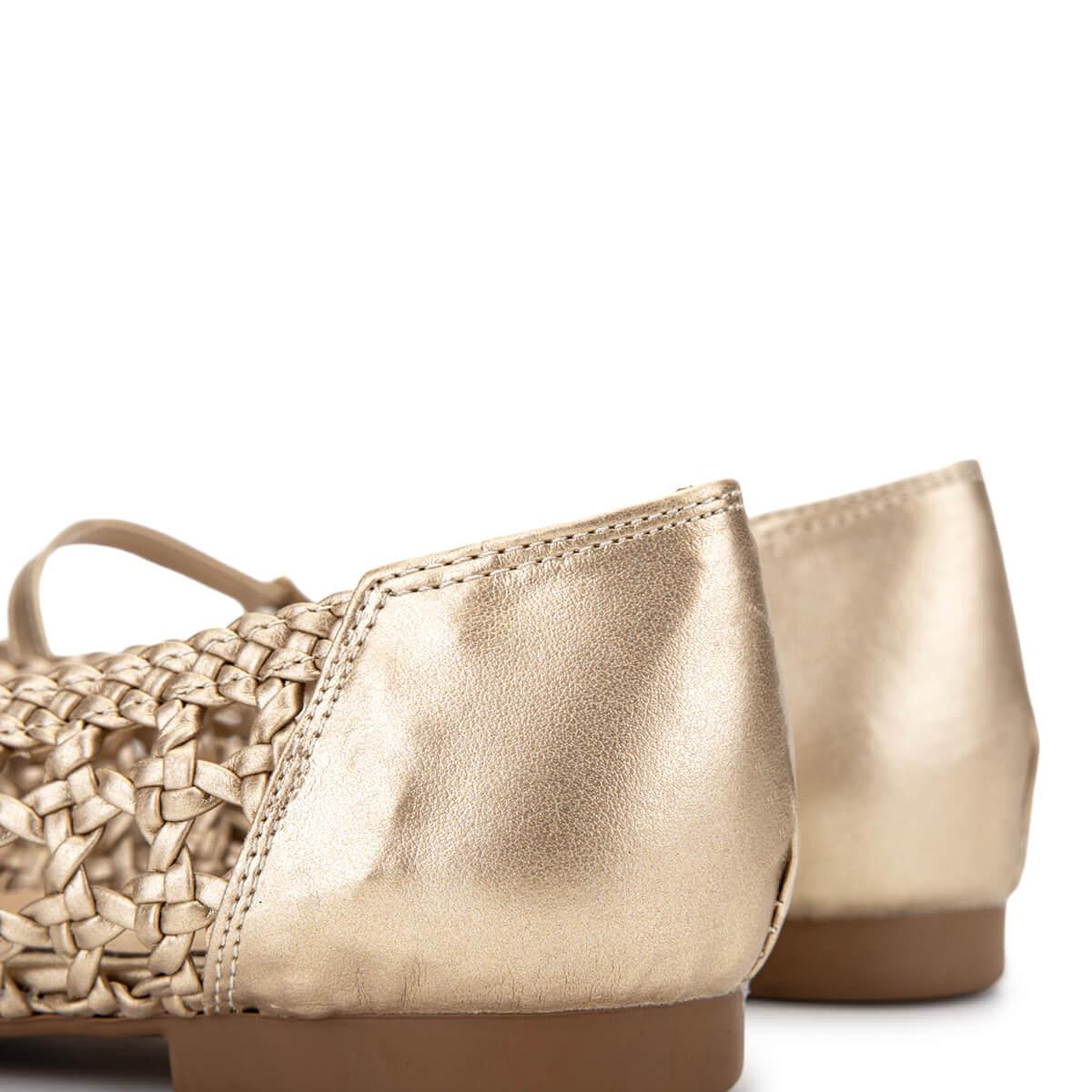 Tamer Tanca Kadın Vegan Altın Babet Ayakkabı