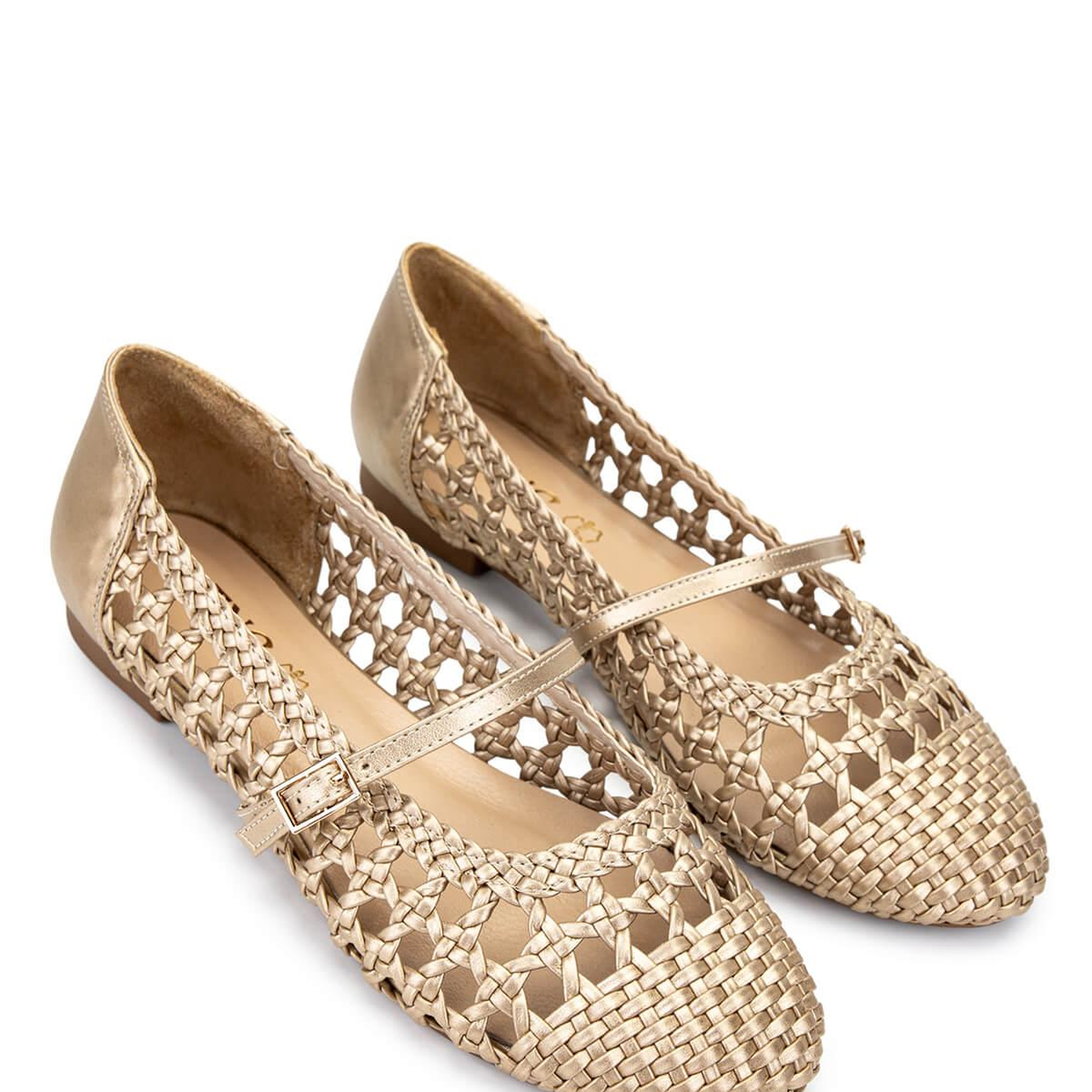 Tamer Tanca Kadın Vegan Altın Babet Ayakkabı