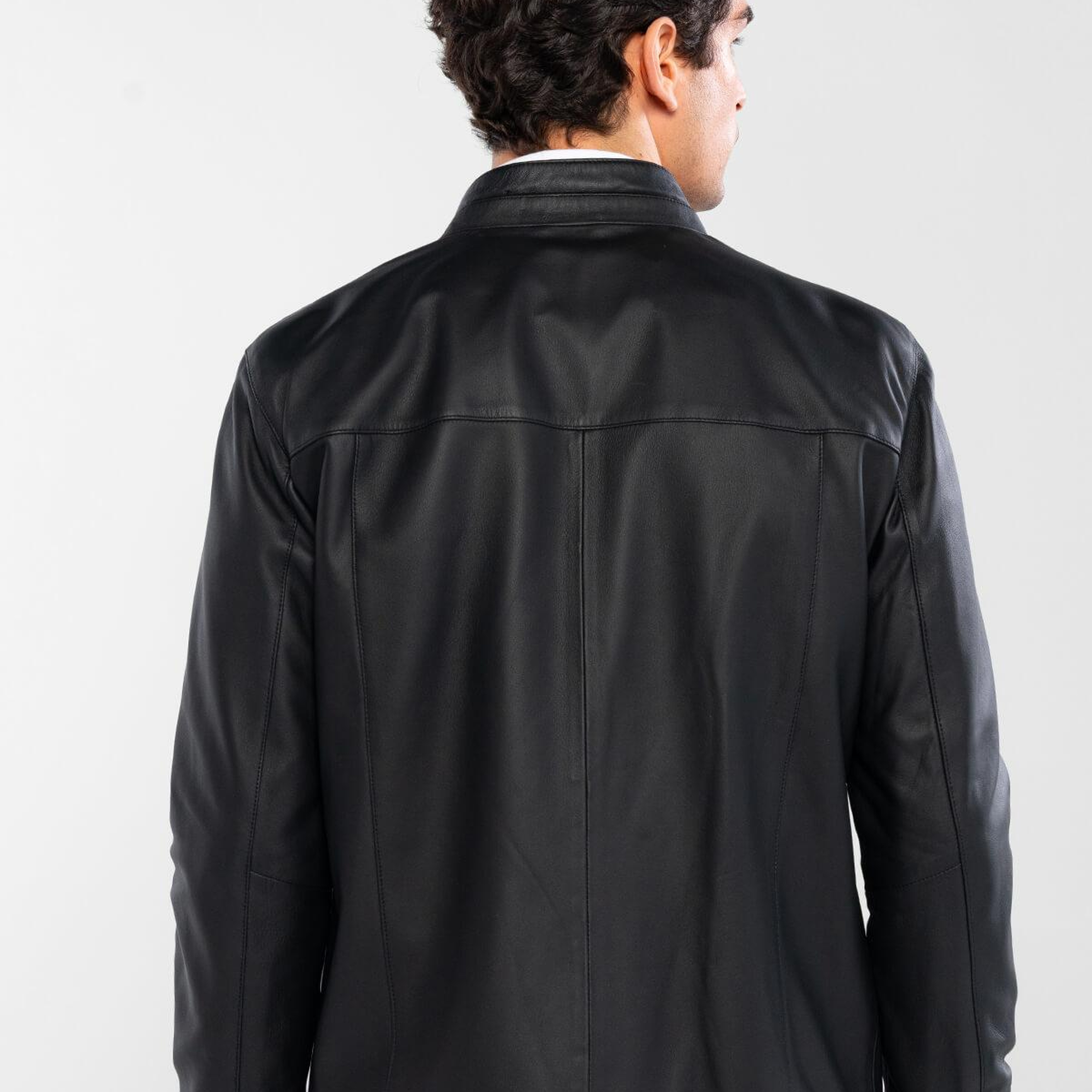 Tamer Tanca Erkek Hakiki Deri Siyah Deri Mont