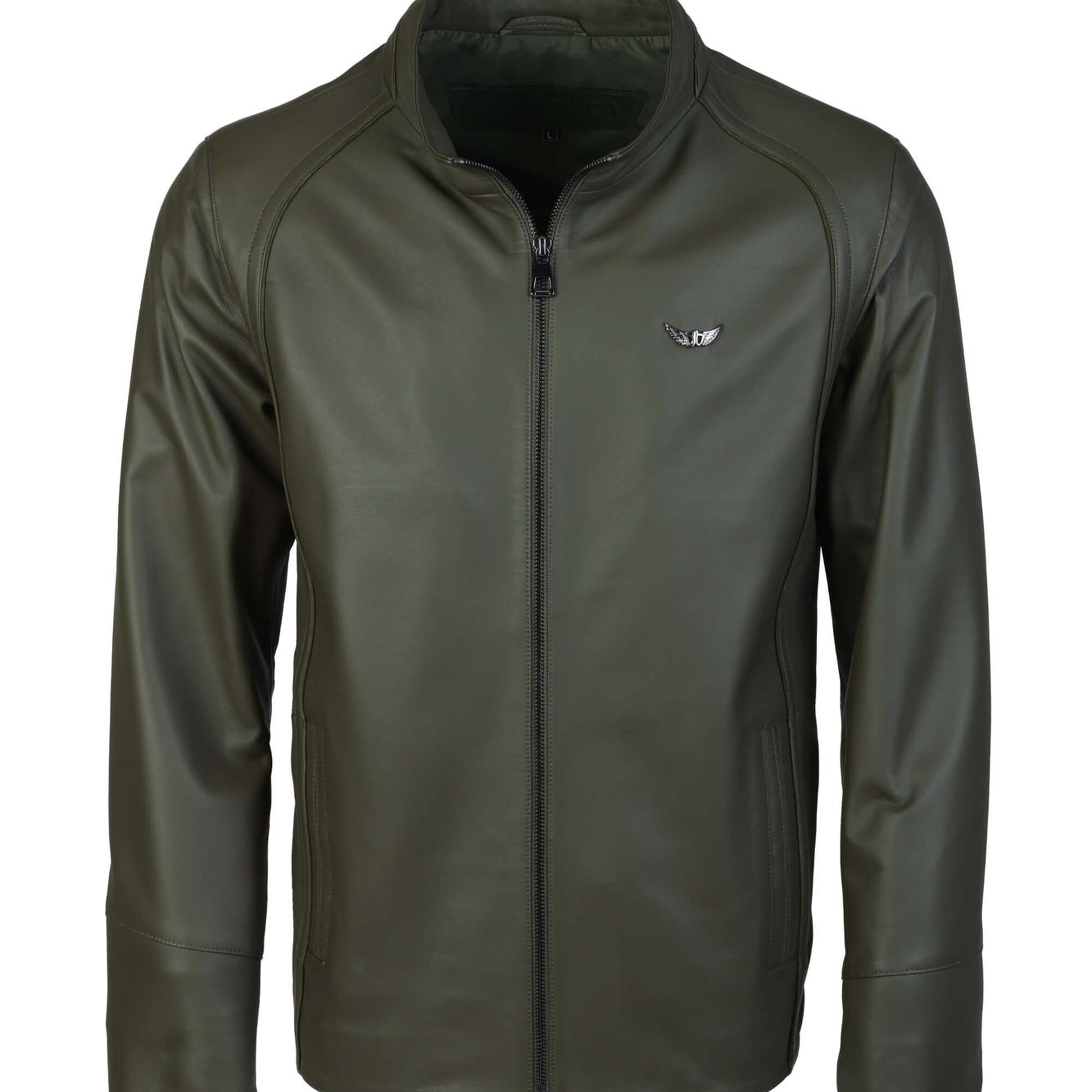 Tamer Tanca Erkek Hakiki Deri Yeşil Deri Mont