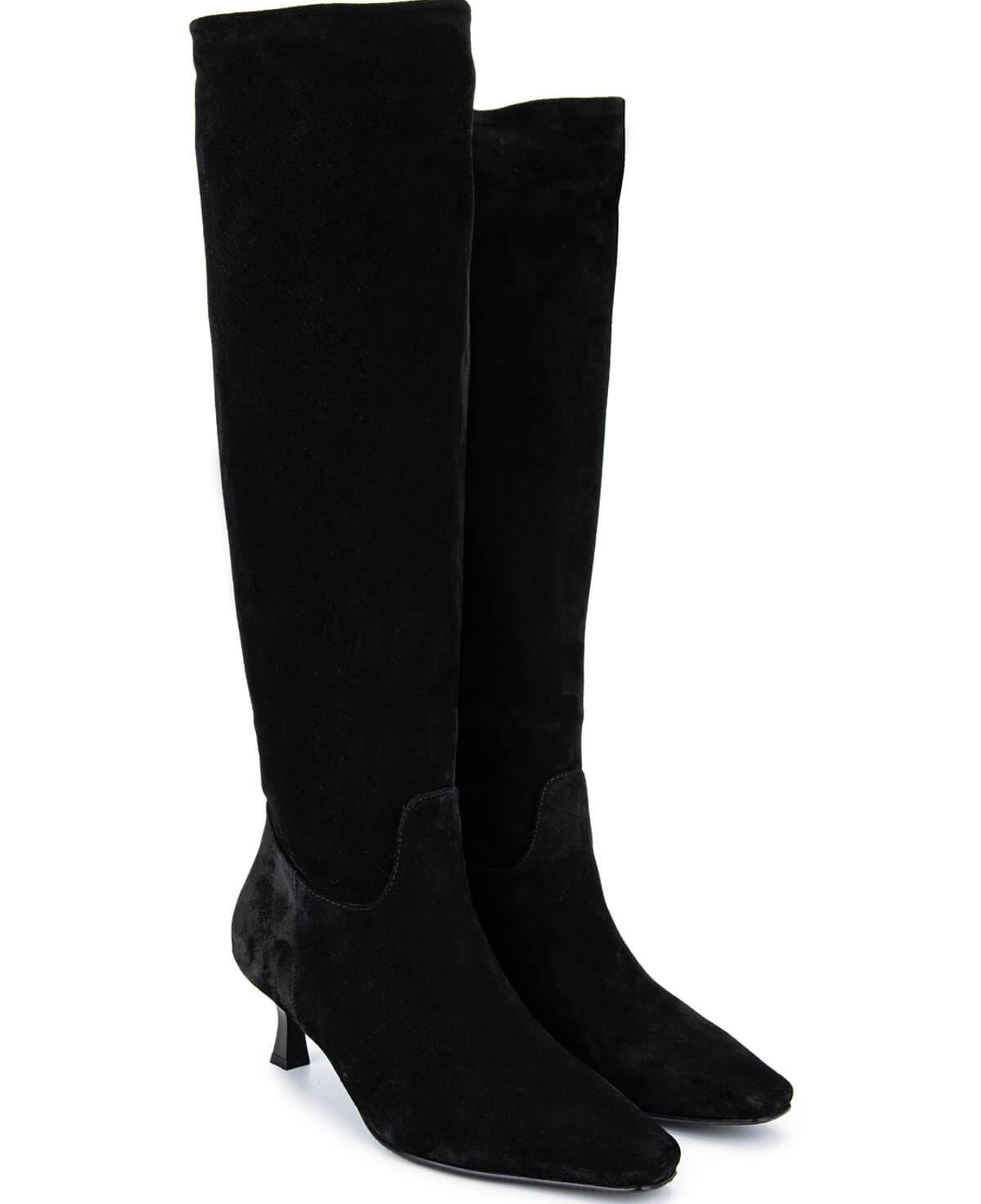 Tamer Tanca Kadın Hakiki Deri Siyah Süet Topuklu Çizme