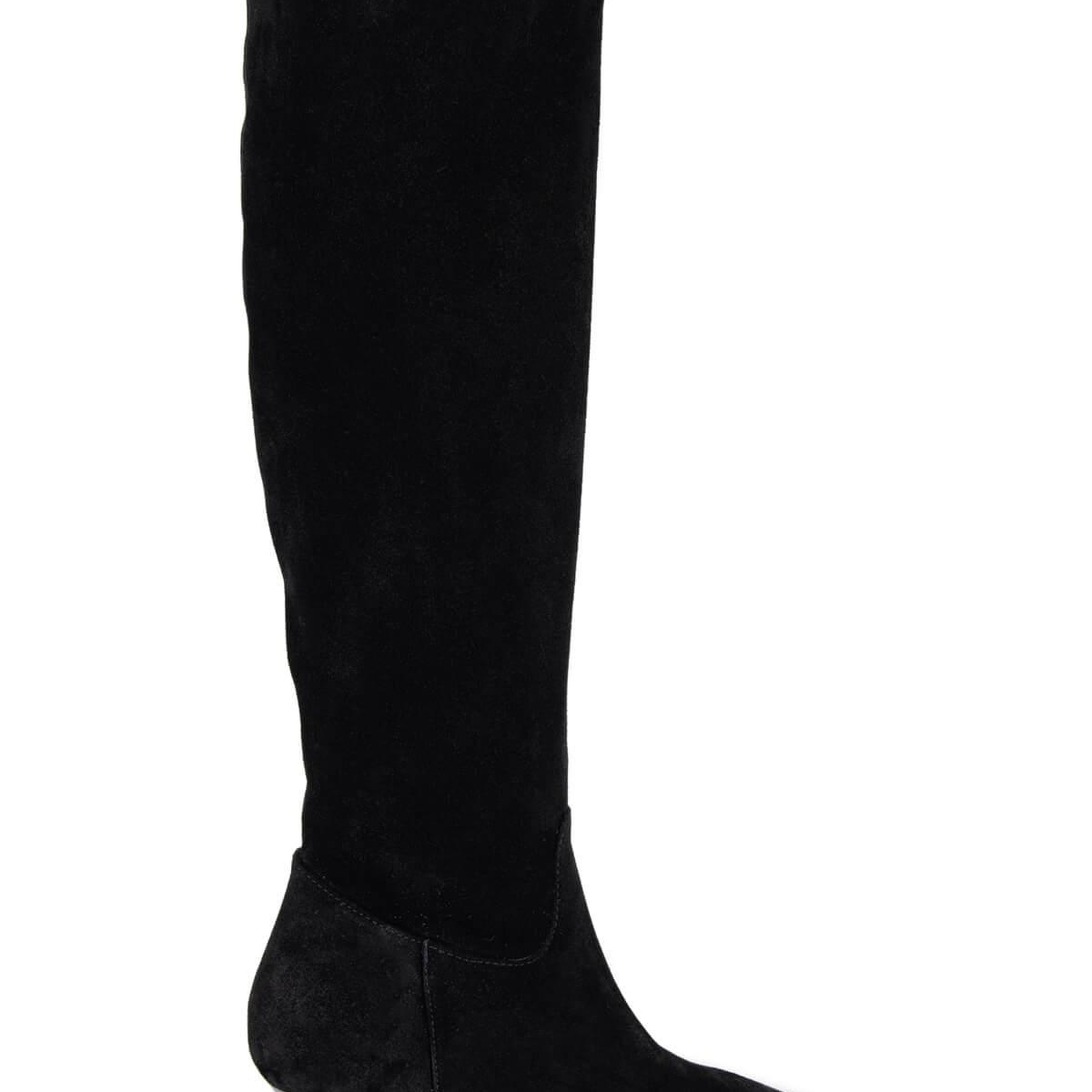 Tamer Tanca Kadın Hakiki Deri Siyah Süet Topuklu Çizme