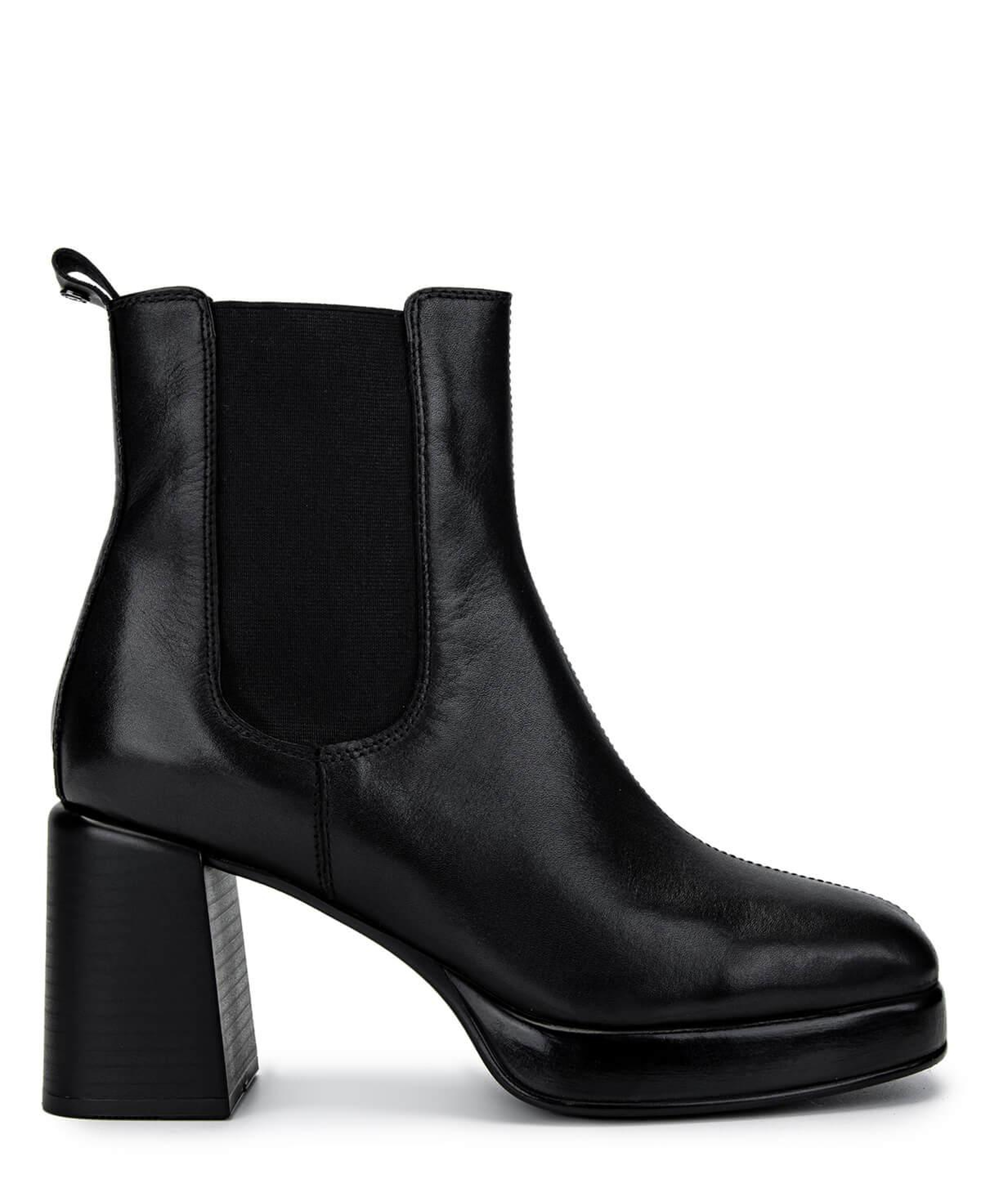 Tamer Tanca Kadın Hakiki Deri Siyah Deri Topuklu Bot