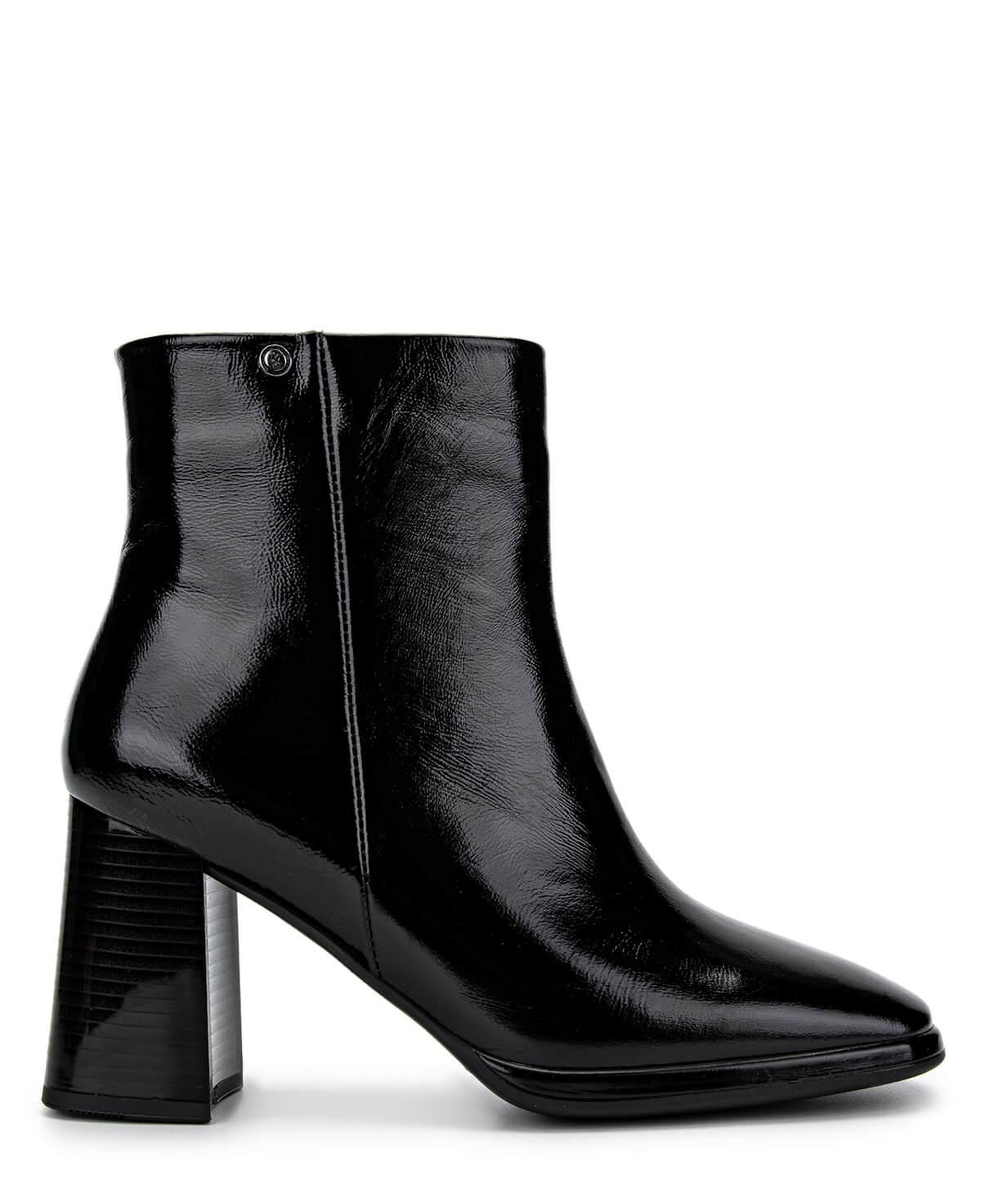 Tamer Tanca Kadın Hakiki Deri Siyah Rugan Topuklu Bot