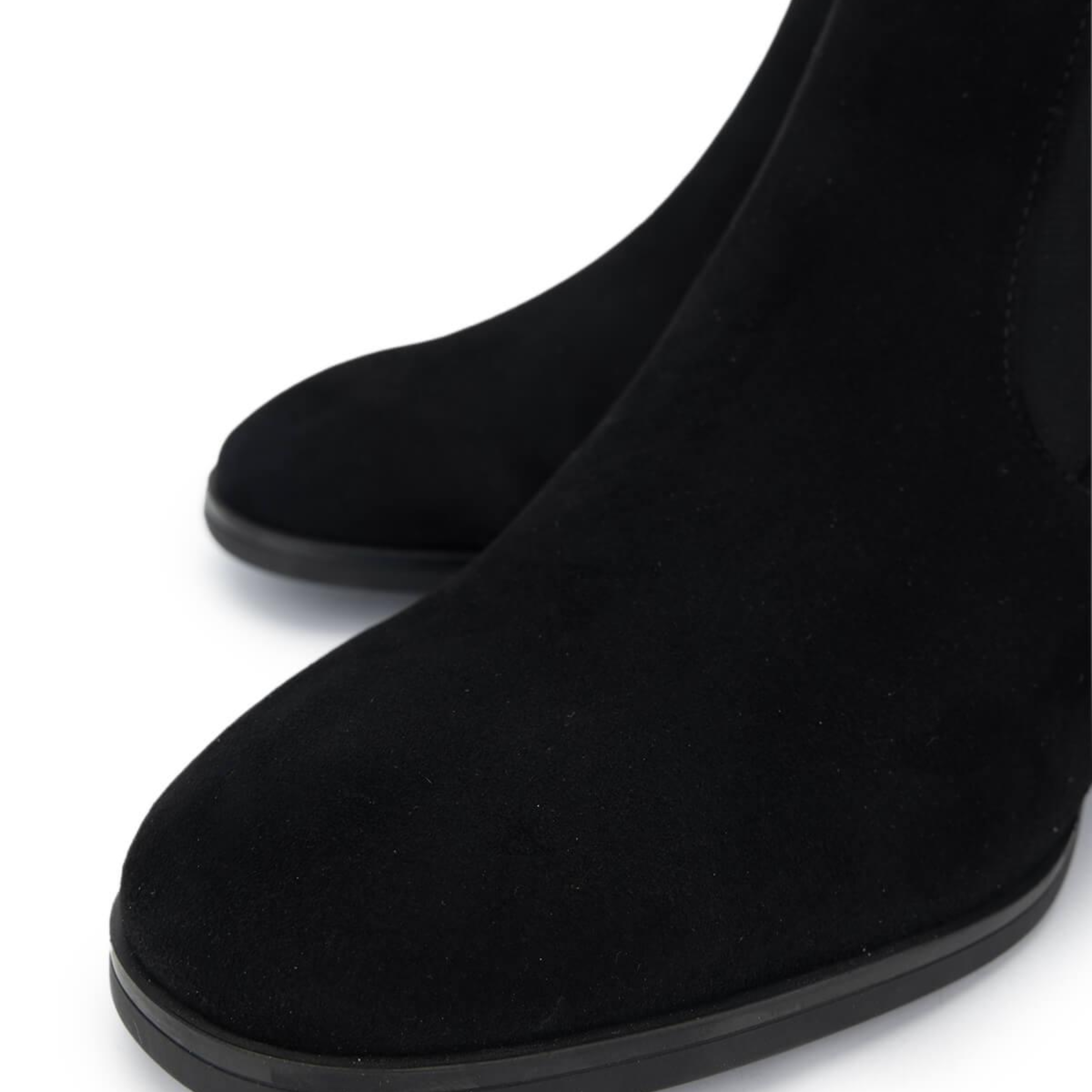 Tamer Tanca Kadın Hakiki Deri Siyah Süet Topuklu Bot