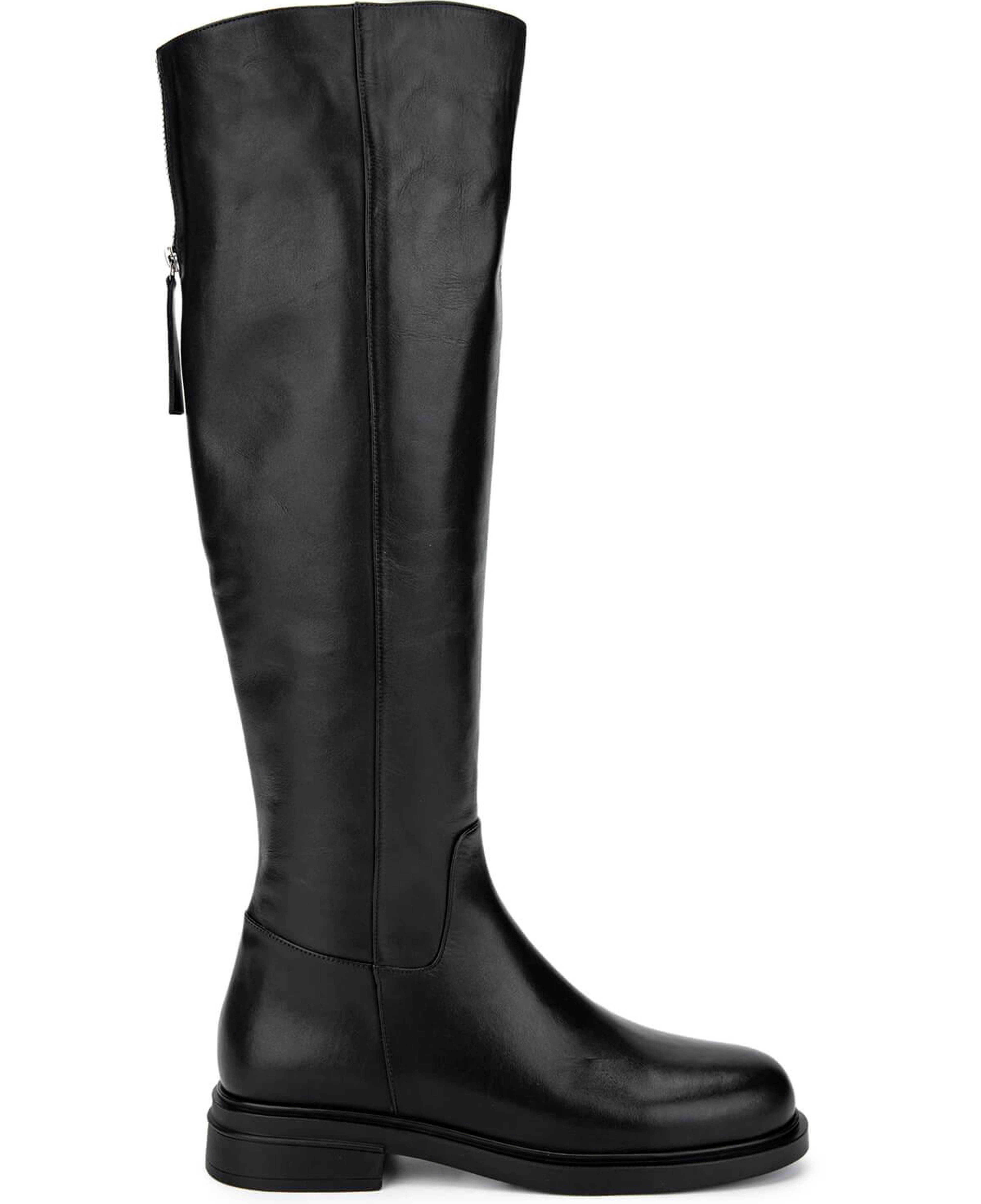 Tamer Tanca Kadın Hakiki Deri Siyah Deri Casual Çizme