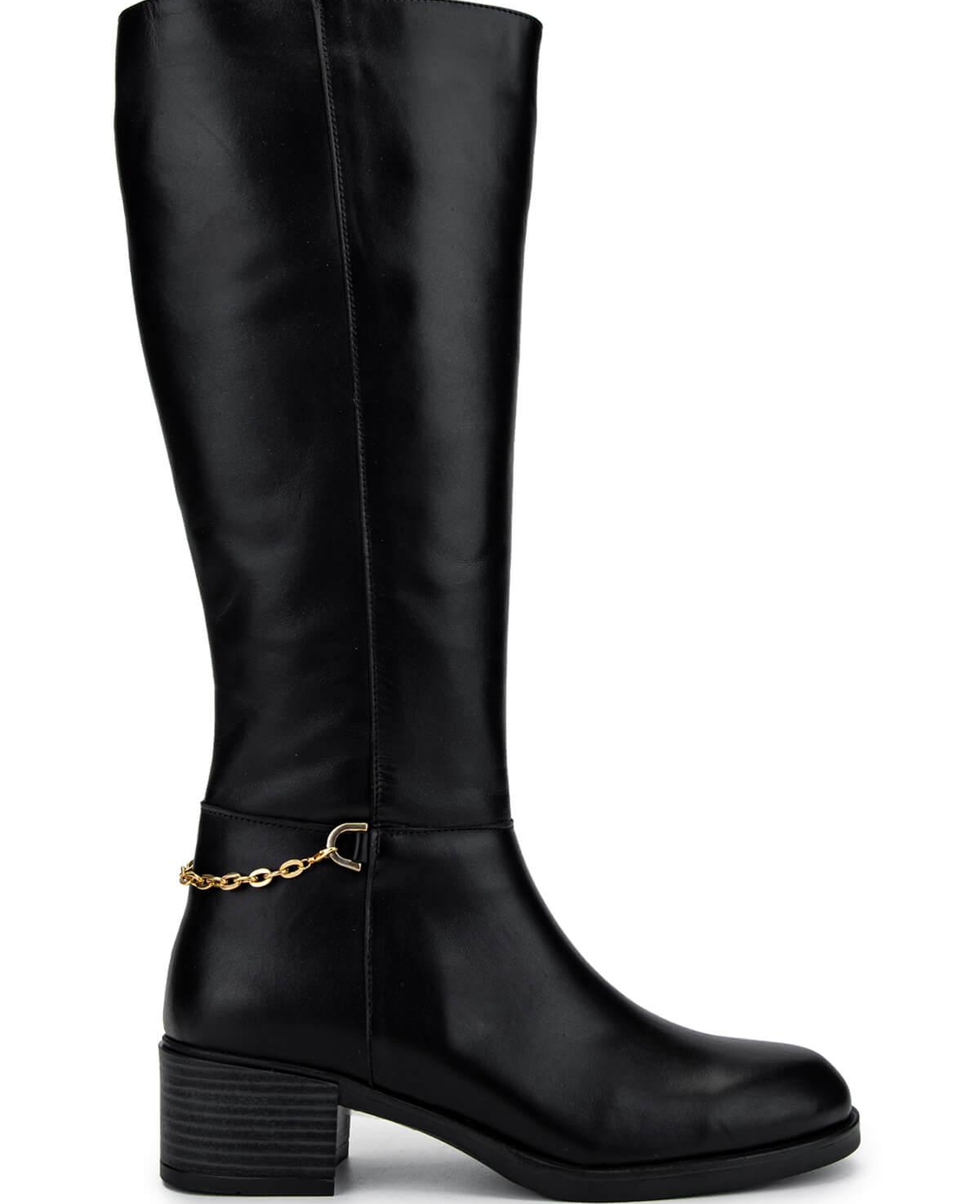 Tamer Tanca Kadın Hakiki Deri Siyah Deri Klasik Çizme