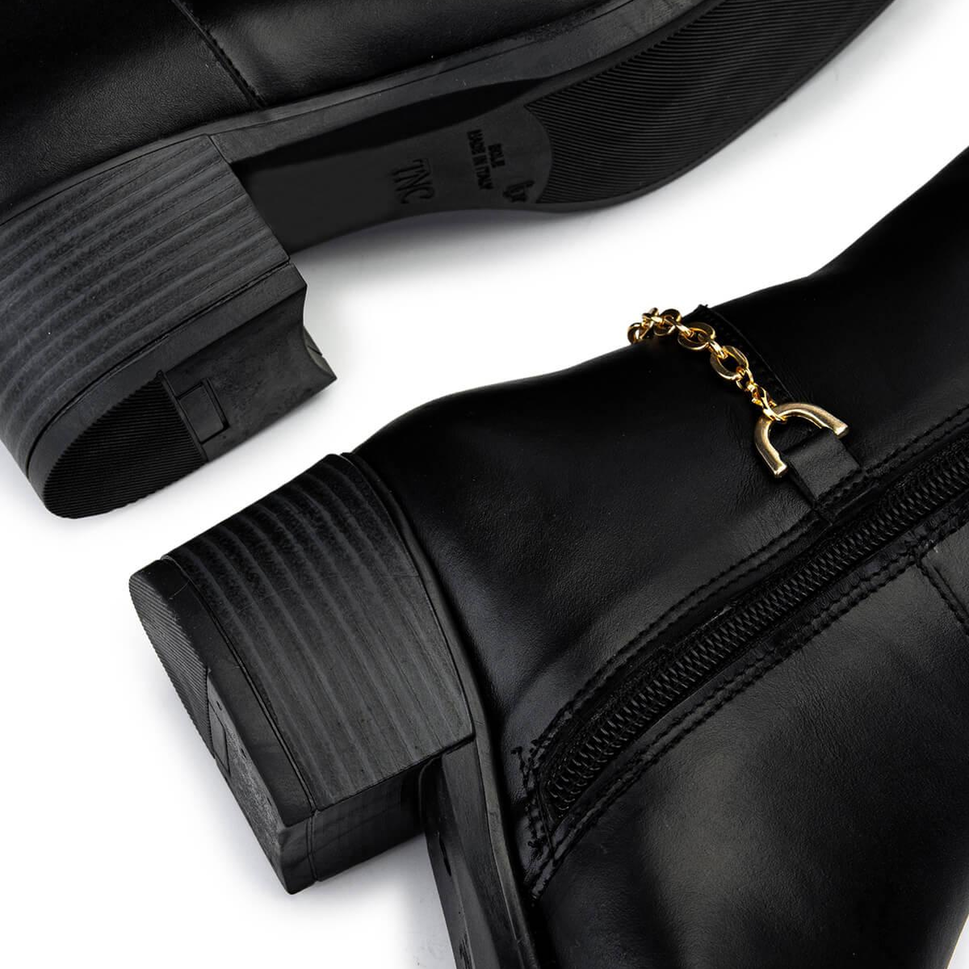 Tamer Tanca Kadın Hakiki Deri Siyah Deri Klasik Çizme