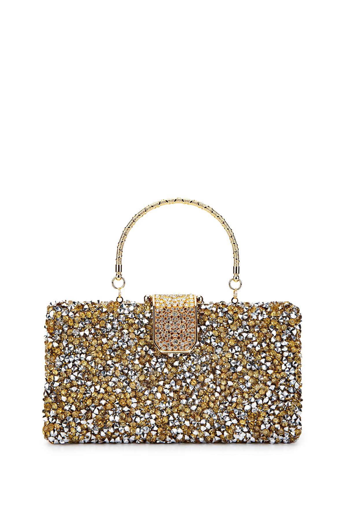 Tamer Tanca Kadın Vegan Altın Abiye Çanta