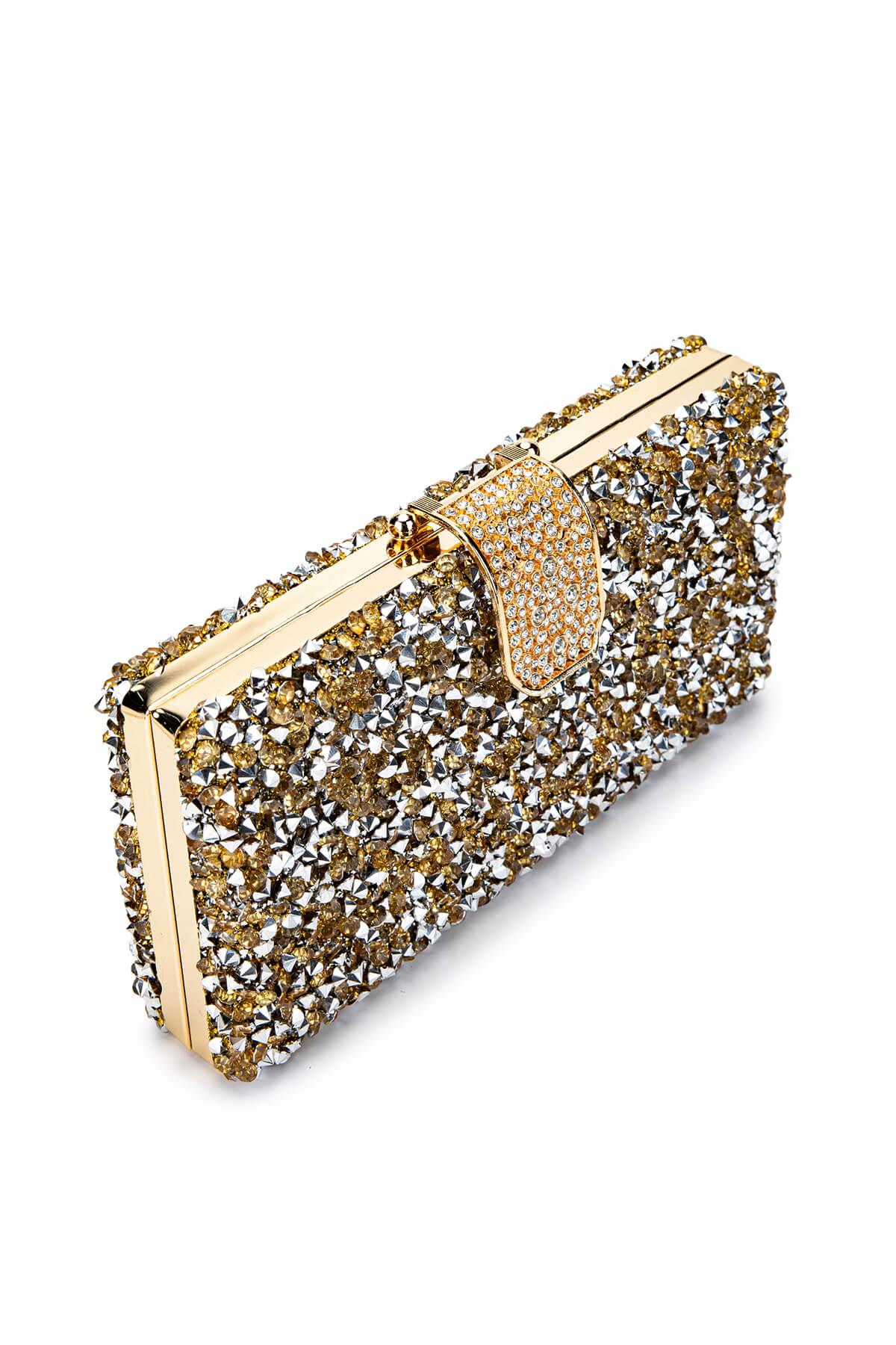 Tamer Tanca Kadın Vegan Altın Abiye Çanta