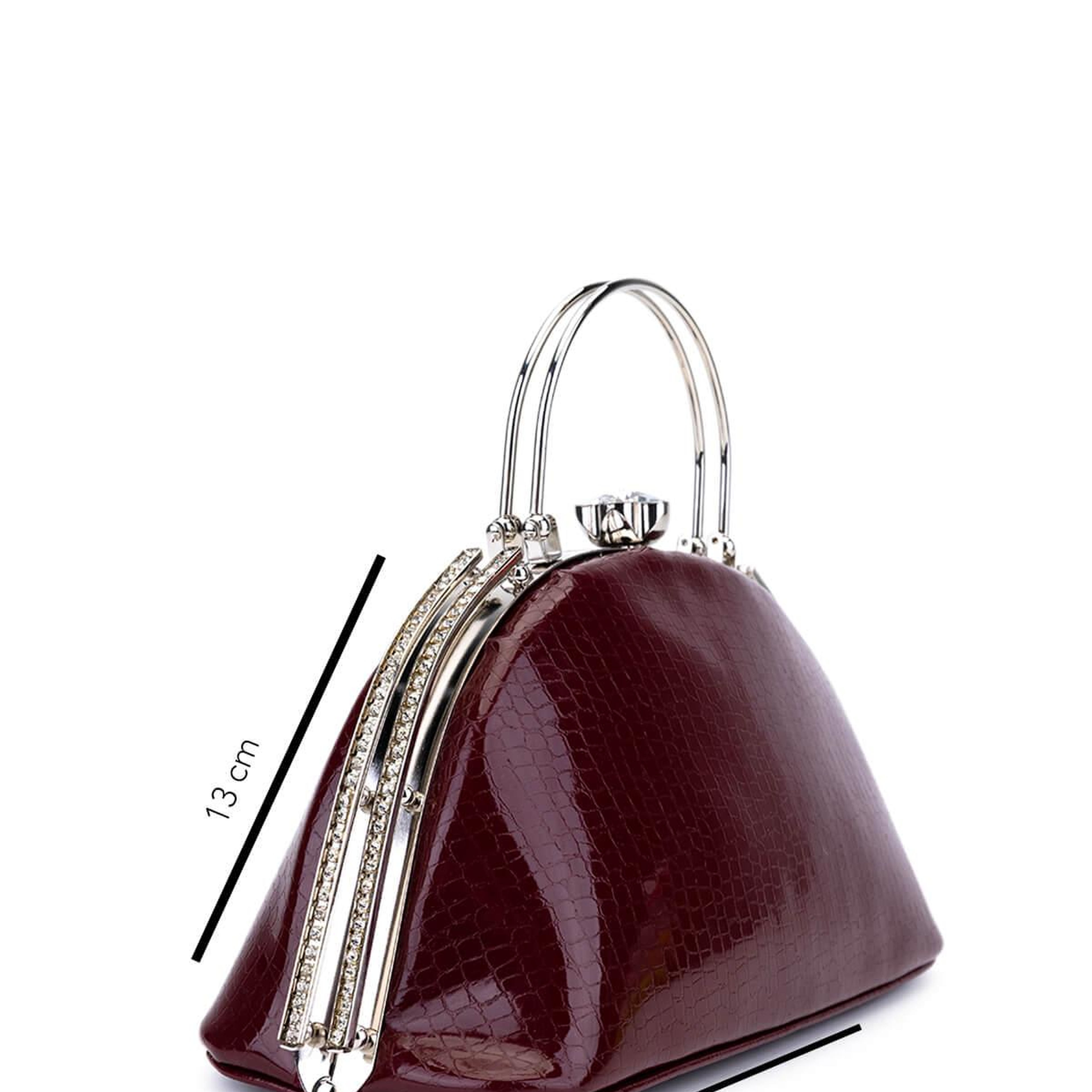 Tamer Tanca Kadın Suni Deri Bordo Rugan Abiye Çanta