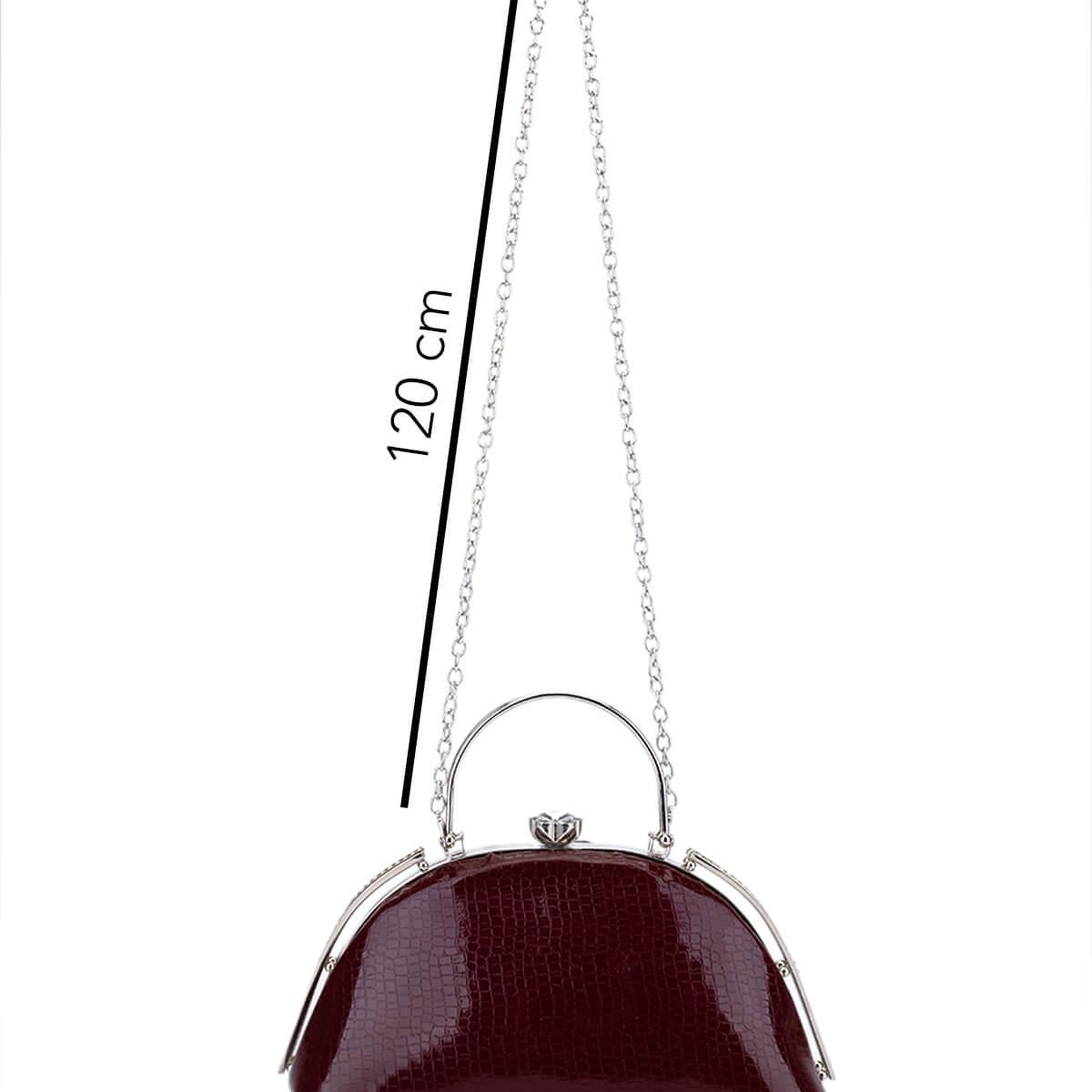 Tamer Tanca Kadın Suni Deri Bordo Rugan Abiye Çanta