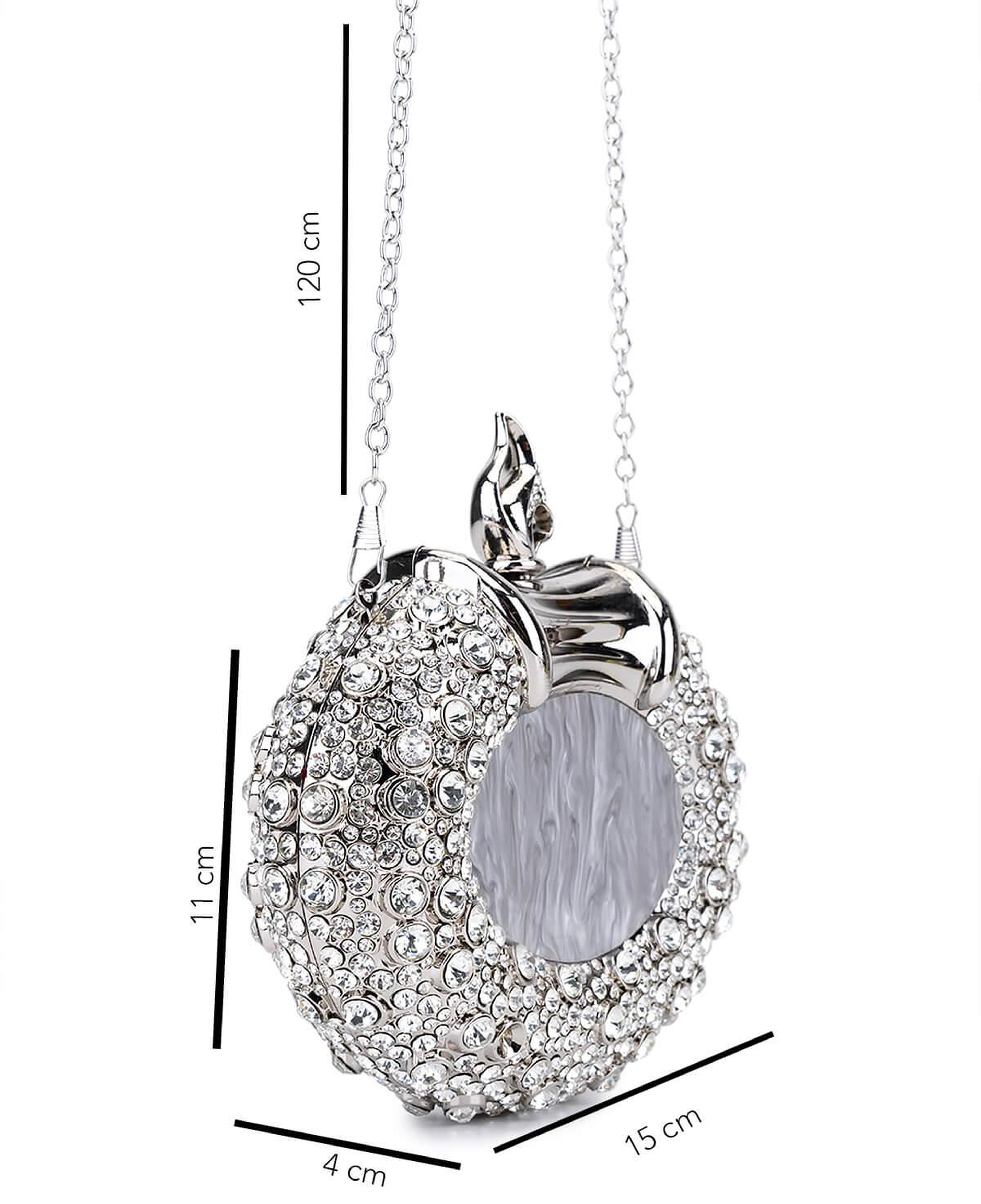 Tamer Tanca Kadın Vegan Gri Abiye Çanta