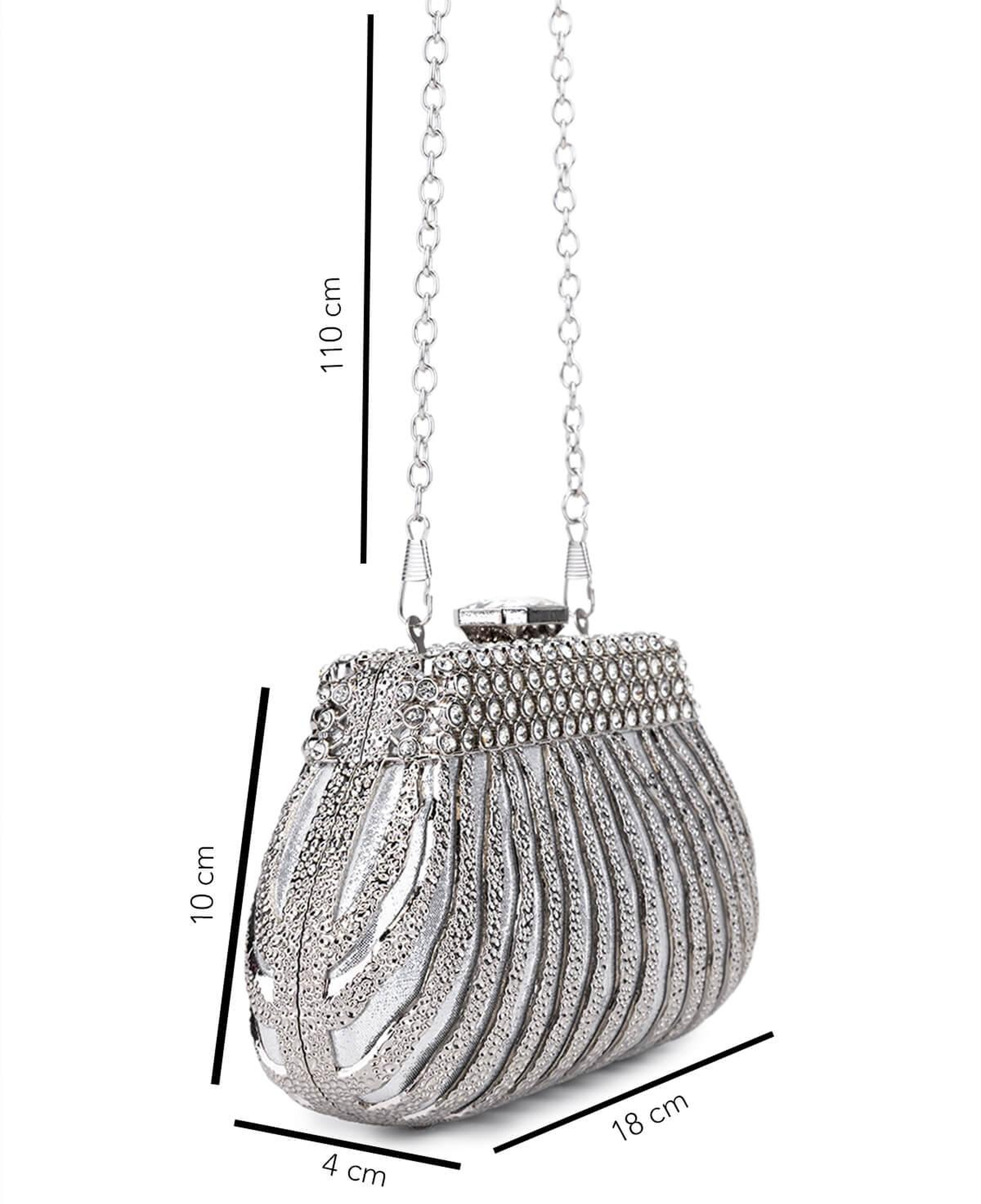 Tamer Tanca Kadın Vegan Gri Abiye Çanta